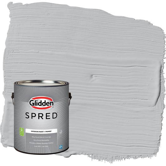 Glidden Spred Whirlwind / Gray, Semi-Gloss Interior Paint with Primer, 1 Gallon