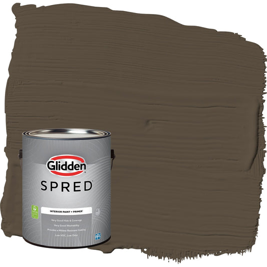 Glidden Spred Afternoon Tea / Brown, Eggshell Interior Paint with Primer, 1 Gallon