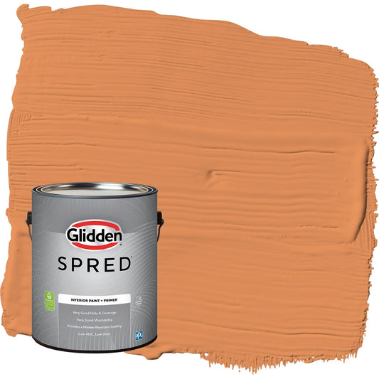 Glidden Spred Carrot Cake / Orange, Flat Interior Paint with Primer, 1 Gallon
