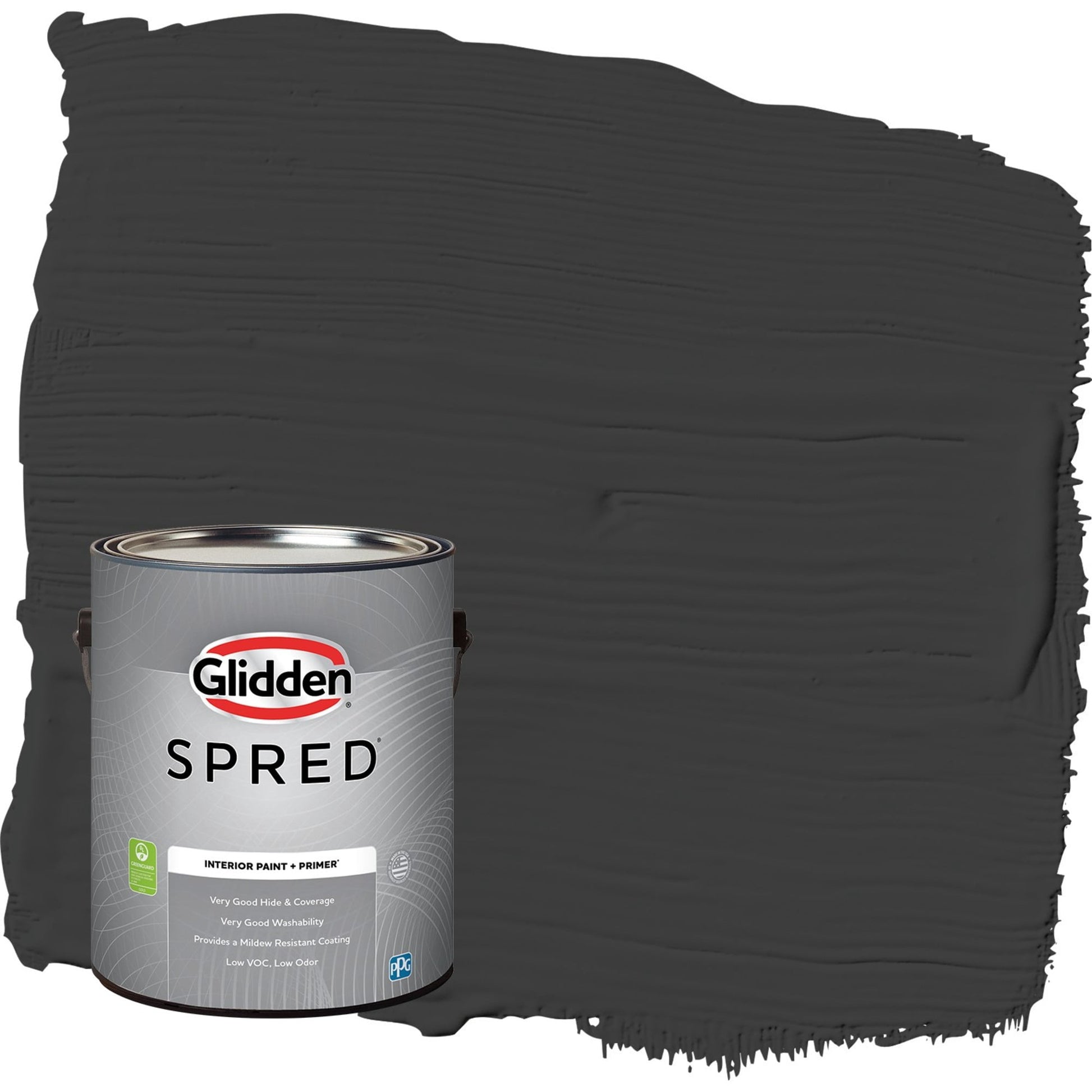 Glidden Spred Pintura Interior Negra Semibrillante con Primer Grab-N-Go, 1 GalÃ³n