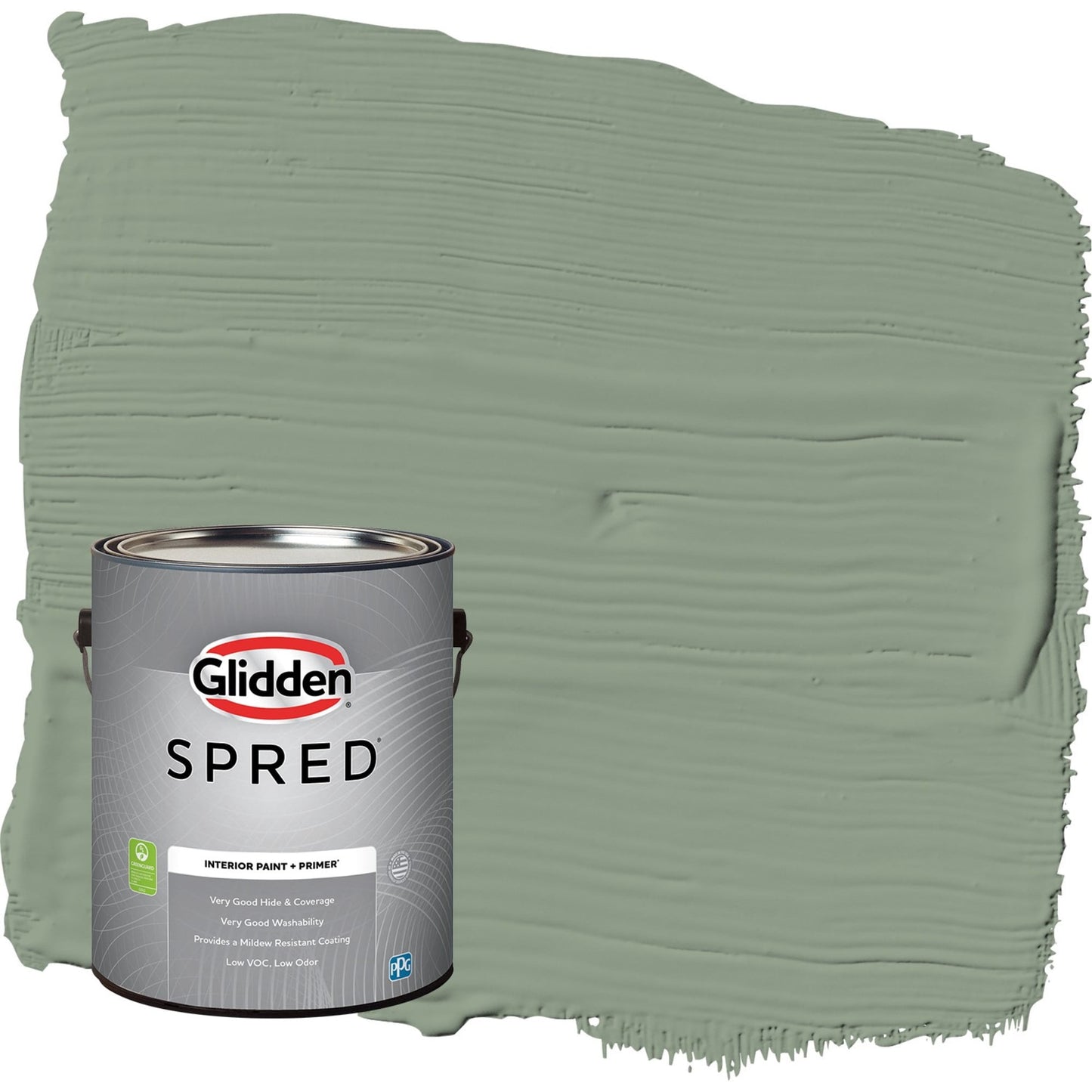 Glidden Spred Grab-N-Go Farm Fresh / Green, Eggshell Interior Paint with Primer, 1 Gallon