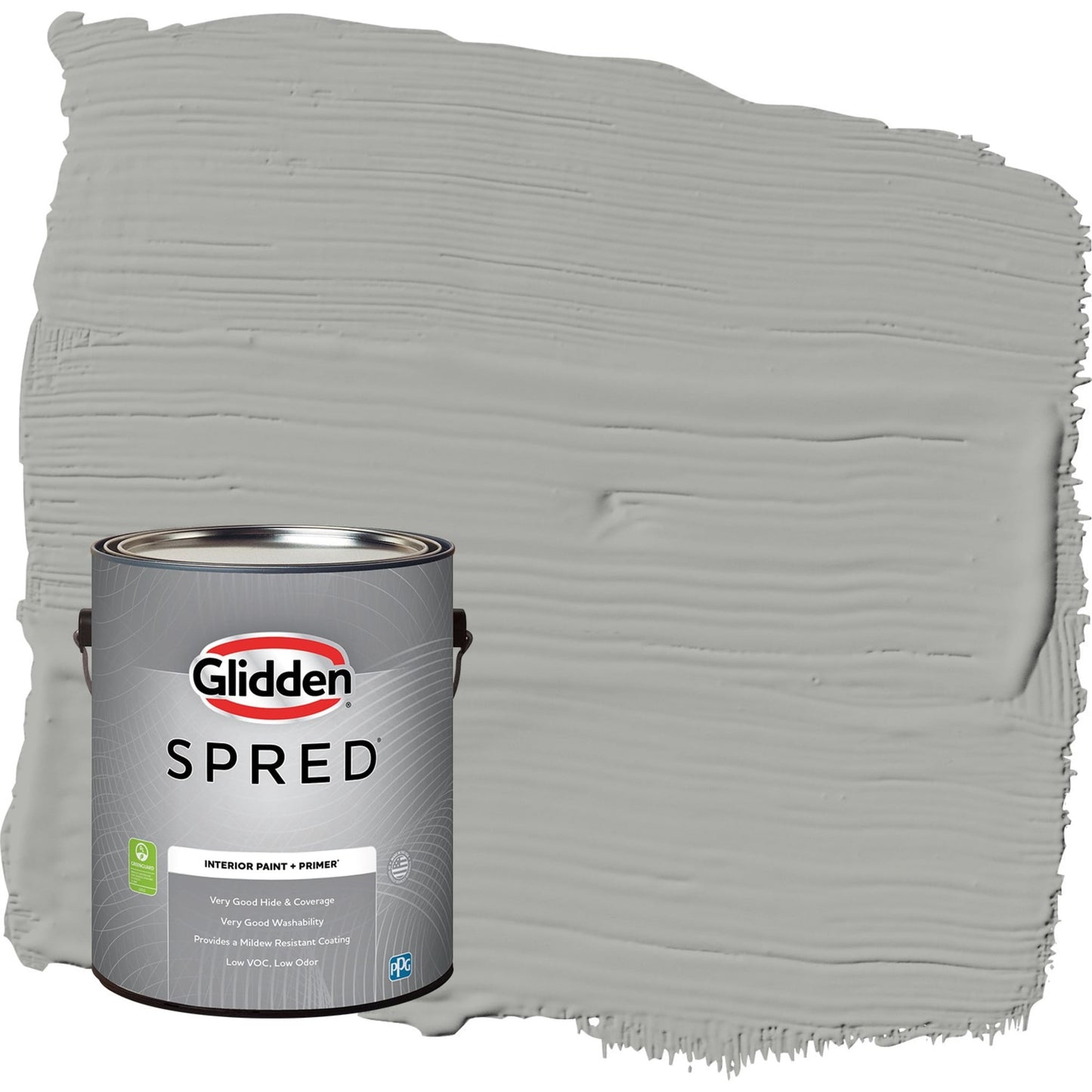 Glidden Spred Grab-N-Go Precipitation / Gray, Semi-Gloss Interior Paint with Primer, 1 Gallon