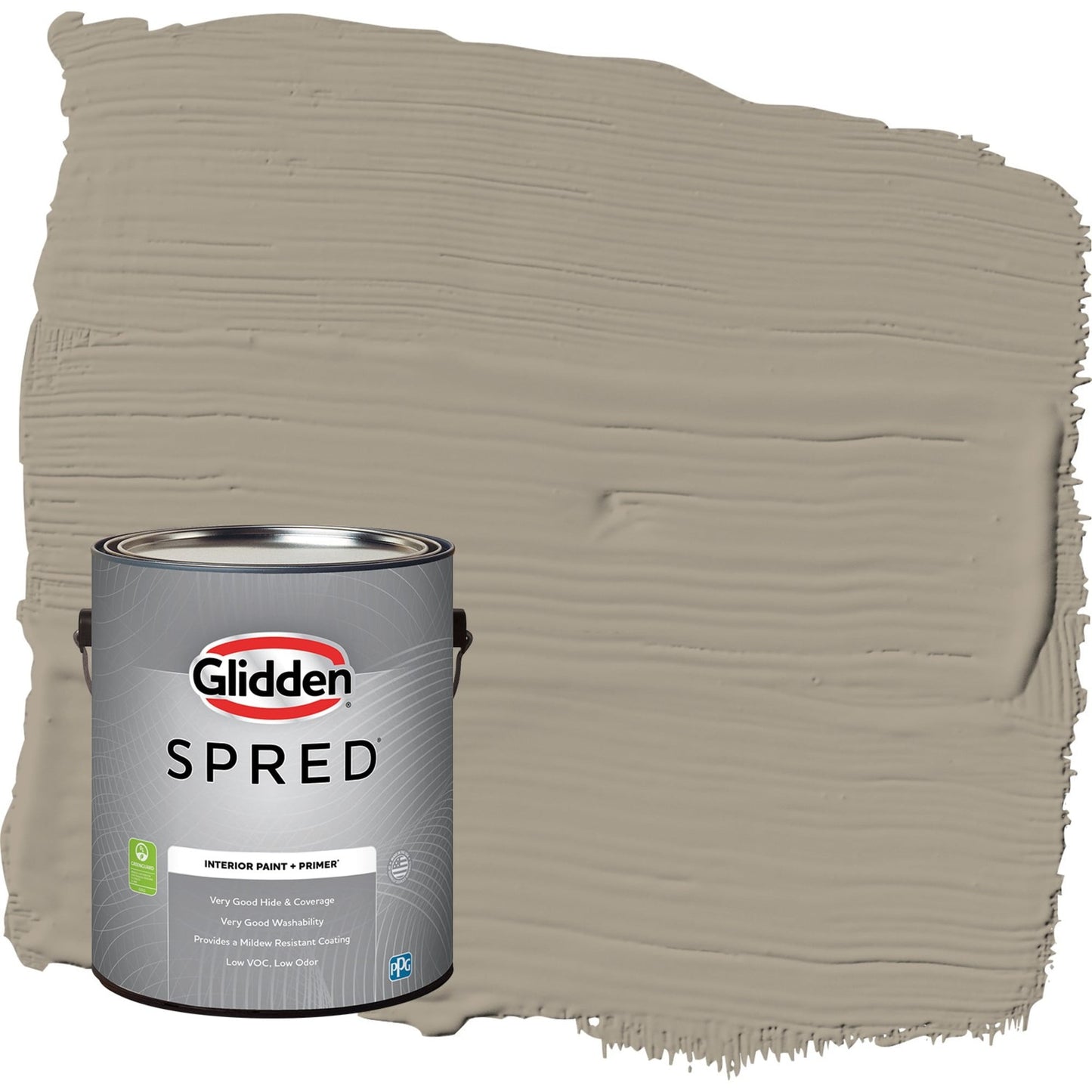 Glidden Spred Grab-N-Go Stonehenge Greige / Gray, Semi-Gloss Interior Paint with Primer, 1 Gallon