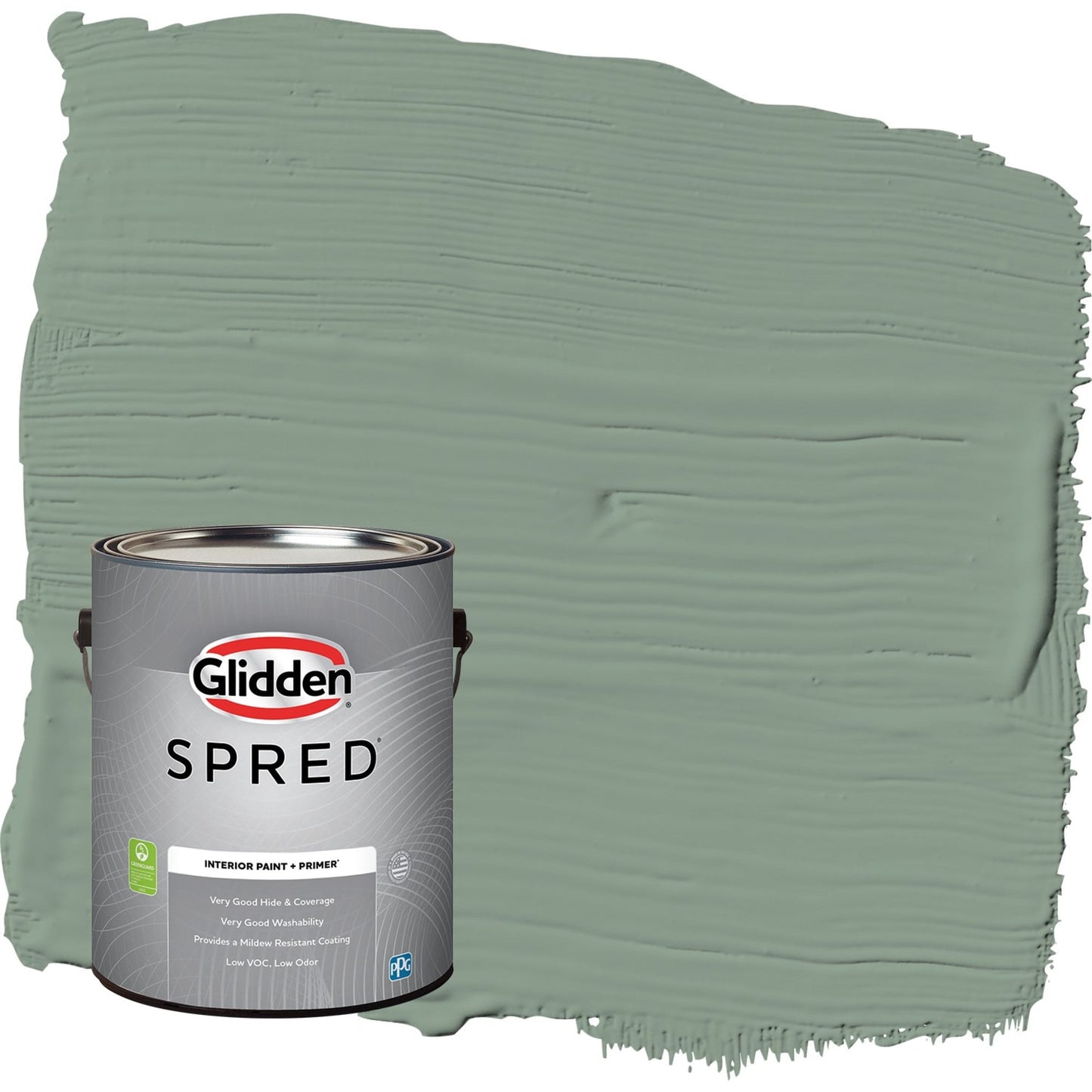 Glidden Spred Birch Forest / Green, Flat Interior Paint with Primer, 1 Gallon