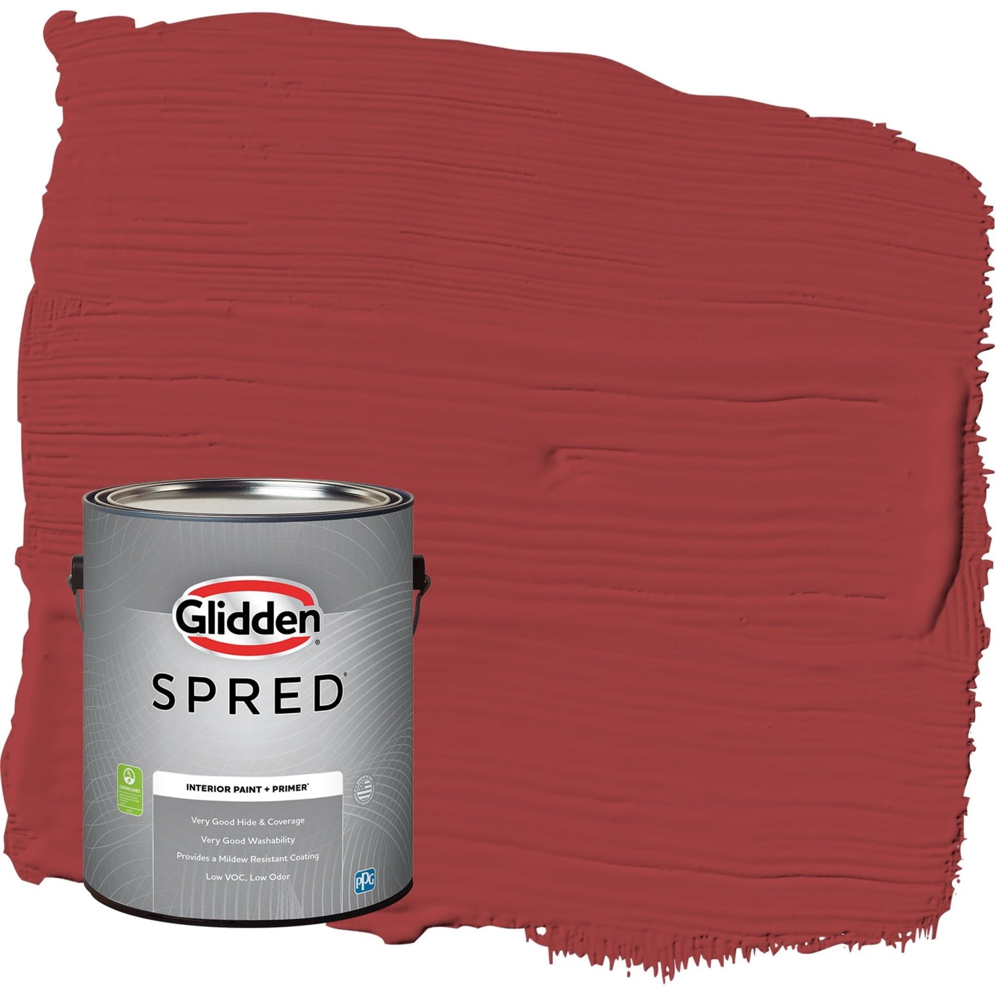 Glidden Spred Blaze / Red, Eggshell Interior Paint with Primer, 1 Gallon