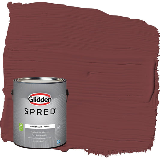 Glidden Spred Bordeaux / Red, Flat Interior Paint with Primer, 1 Gallon