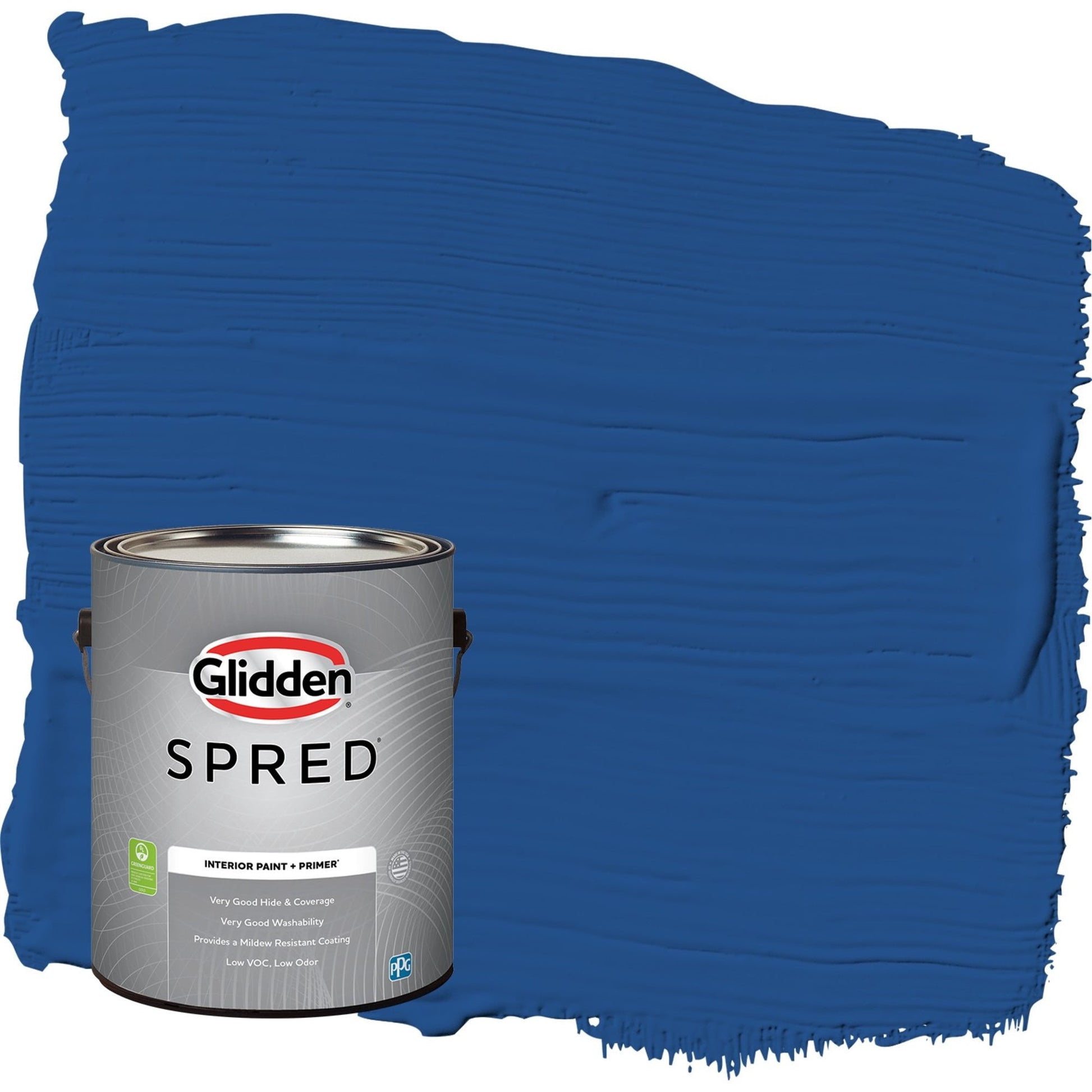 Glidden Spred Brilliant Blue / Blue, Flat Interior Paint with Primer, 1 Gallon