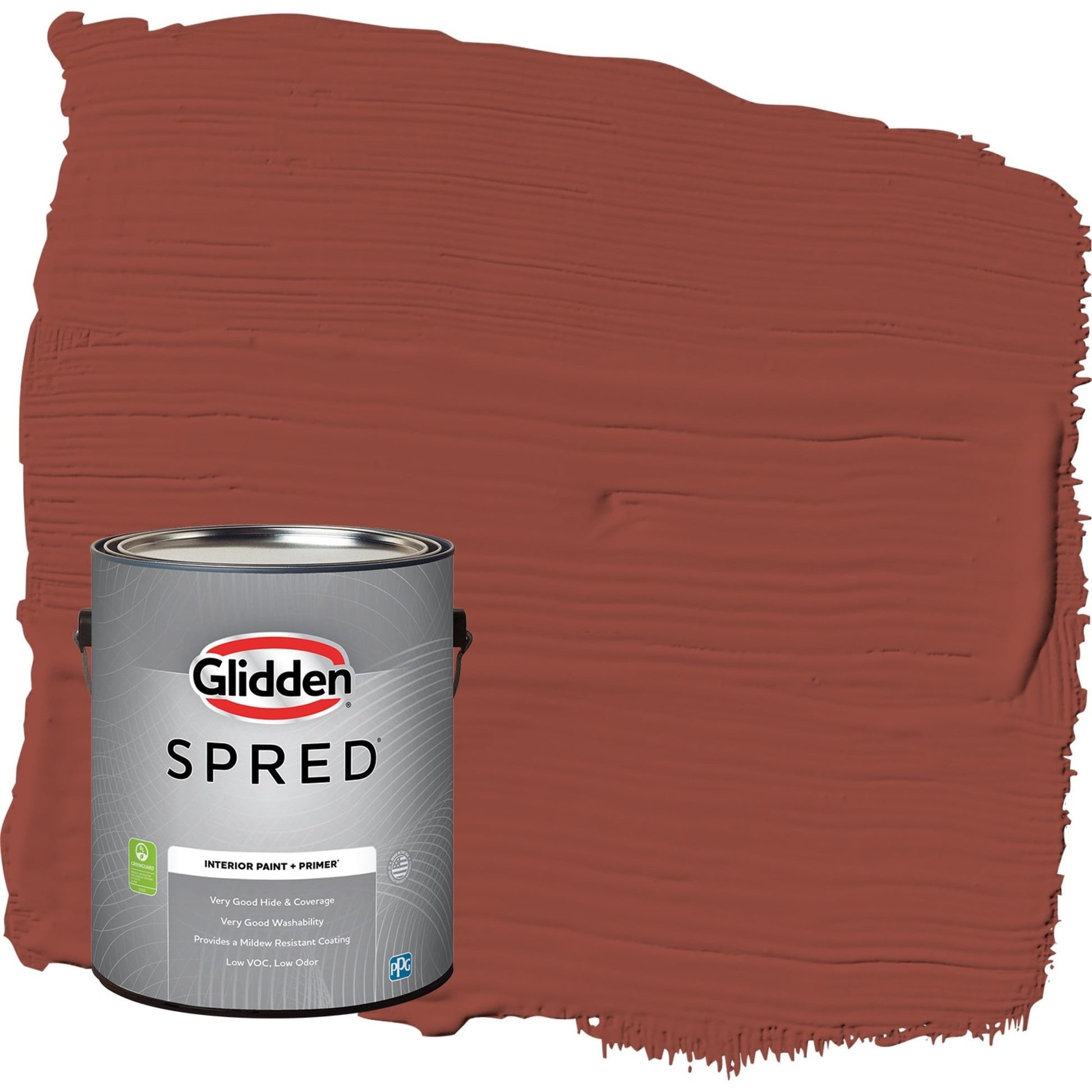 Glidden Spred Cedar Chest / Red, Flat Interior Paint with Primer, 1 Gallon