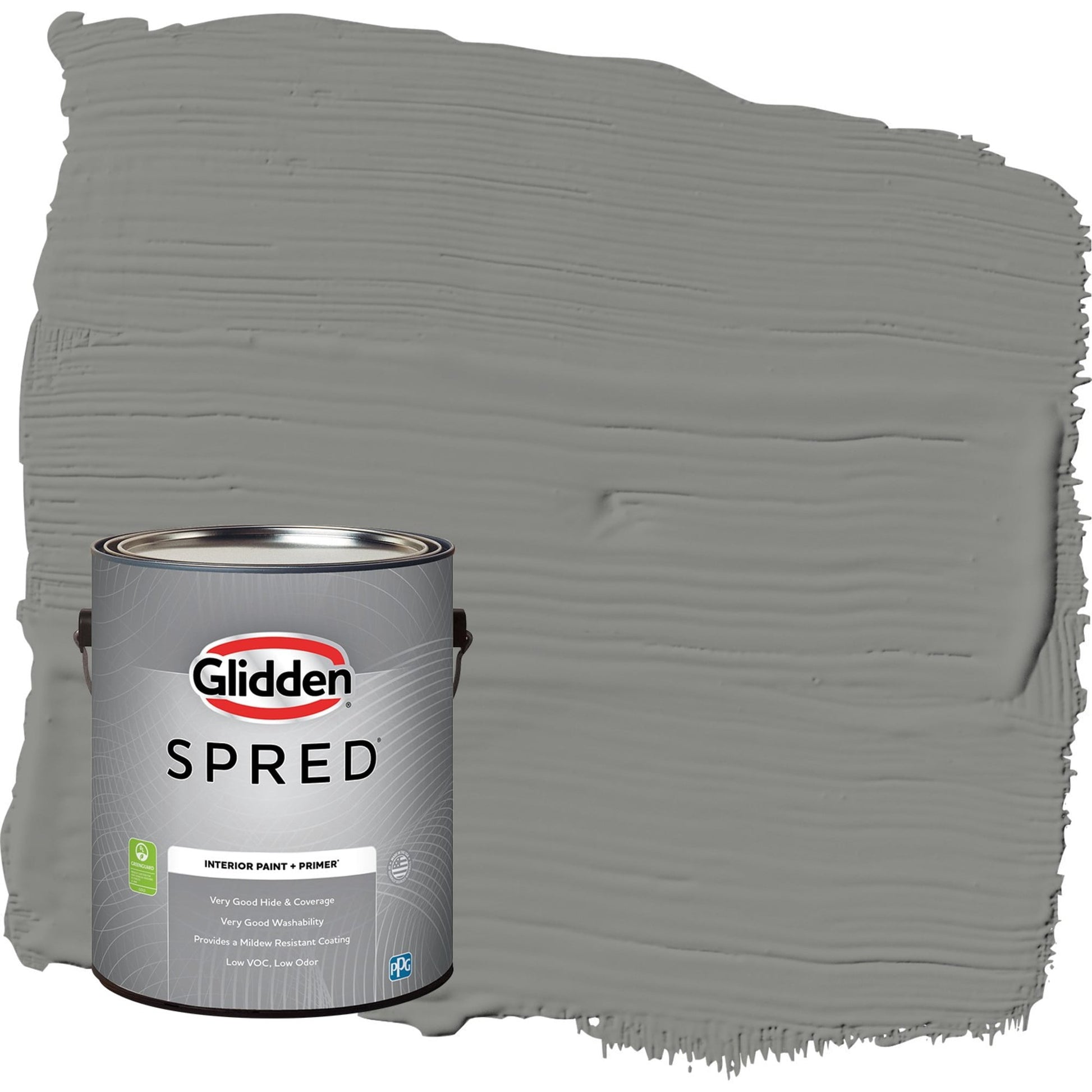 Glidden Spred Downpour / Grey, Flat Interior Paint with Primer, 1 Gallon
