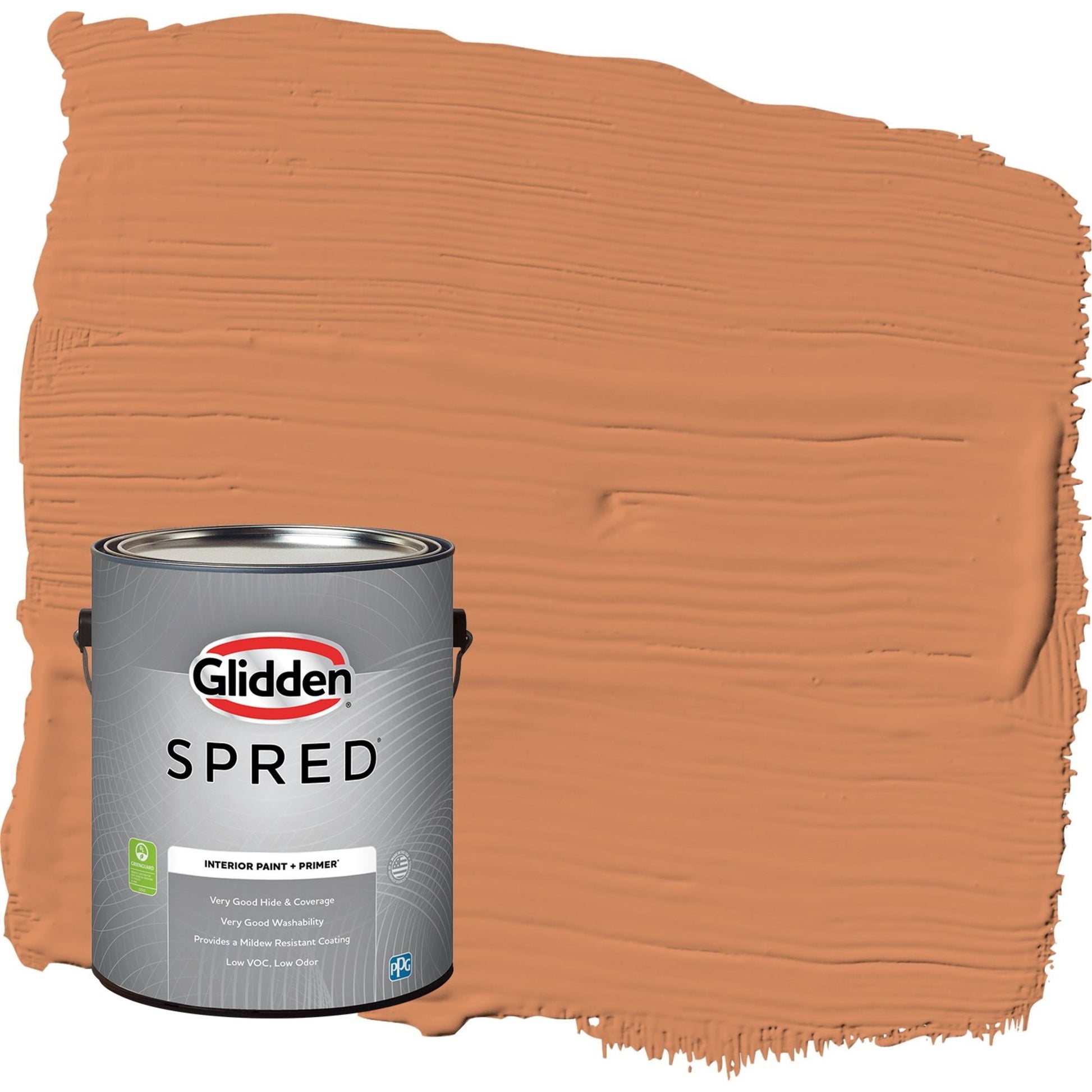 Glidden Spred Georgian Leather / Orange, Flat Interior Paint with Primer, 1 Gallon