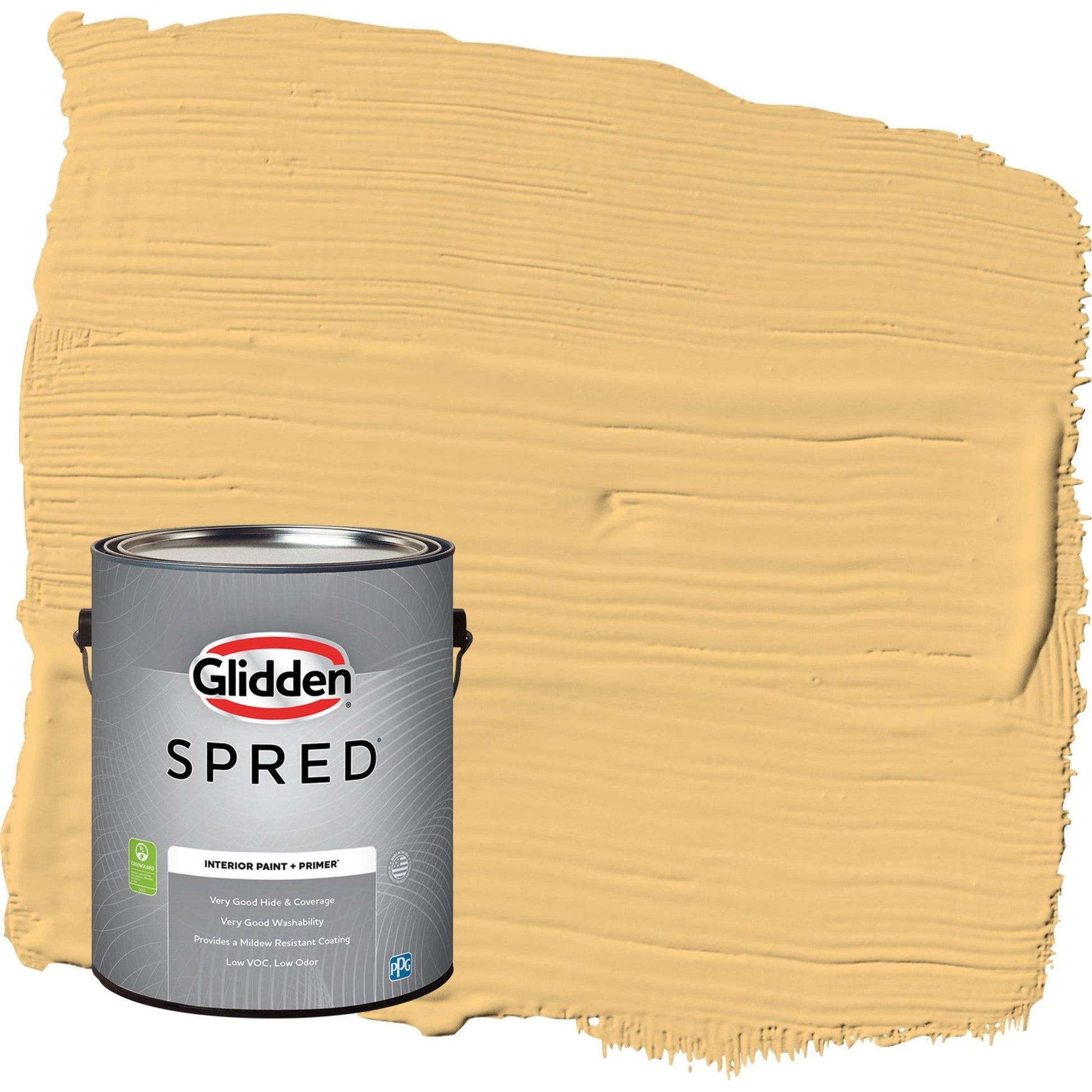 Glidden Spred Gold Buff / Yellow, Semi-Gloss Interior Paint with Primer, 1 Gallon