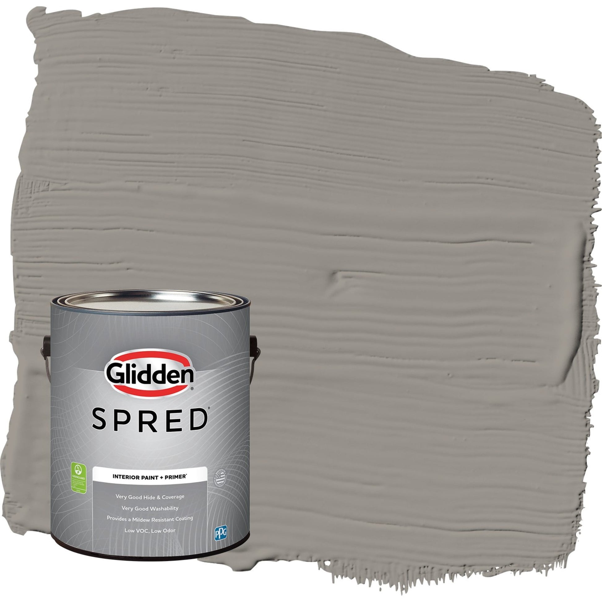 Glidden Spred Lazy Afternoon / Gray, Flat Interior Paint with Primer, 1 Gallon