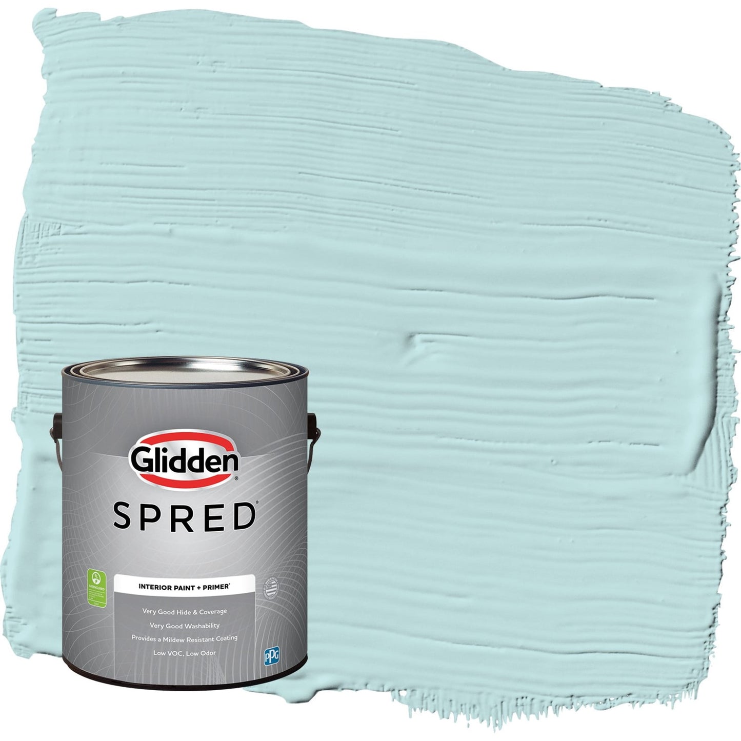 Glidden Spred Misty Aqua / Blue, Flat Interior Paint with Primer, 1 Gallon
