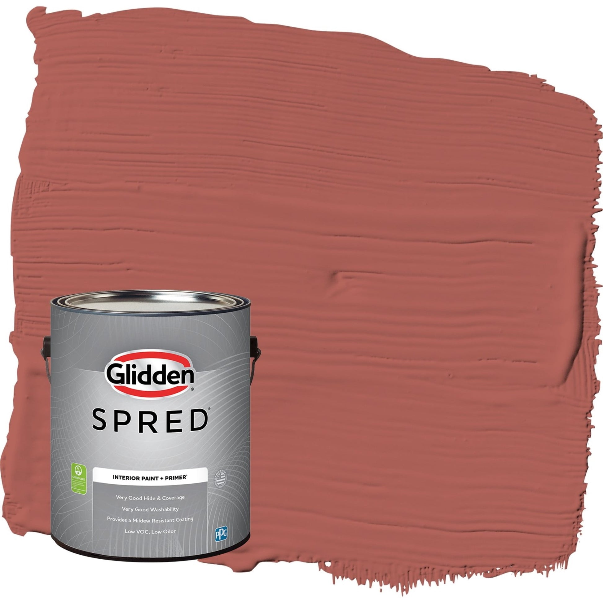 Glidden Spred Pizza Pie / Red, Flat Interior Paint with Primer, 1 Gallon