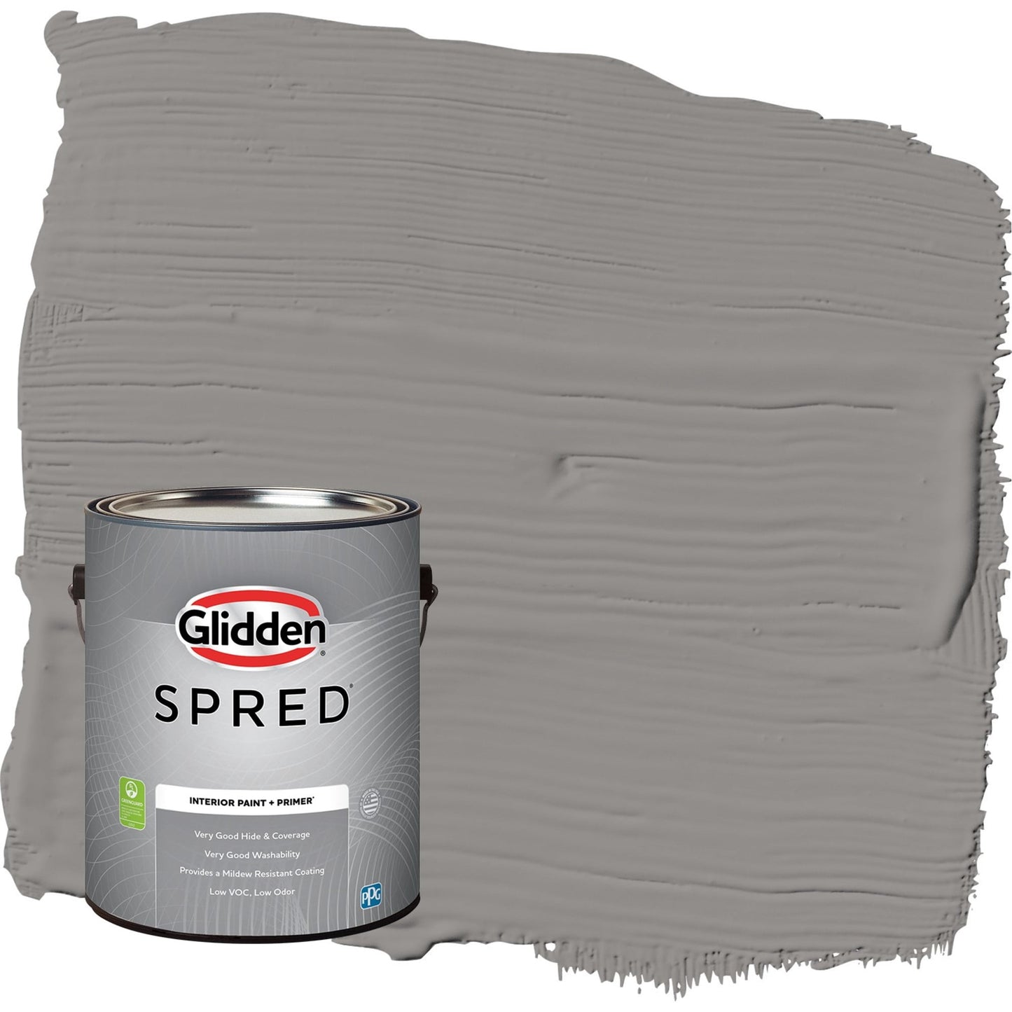 Glidden Spred Antique Silver / Grey, Flat Interior Paint with Primer, 1 Gallon