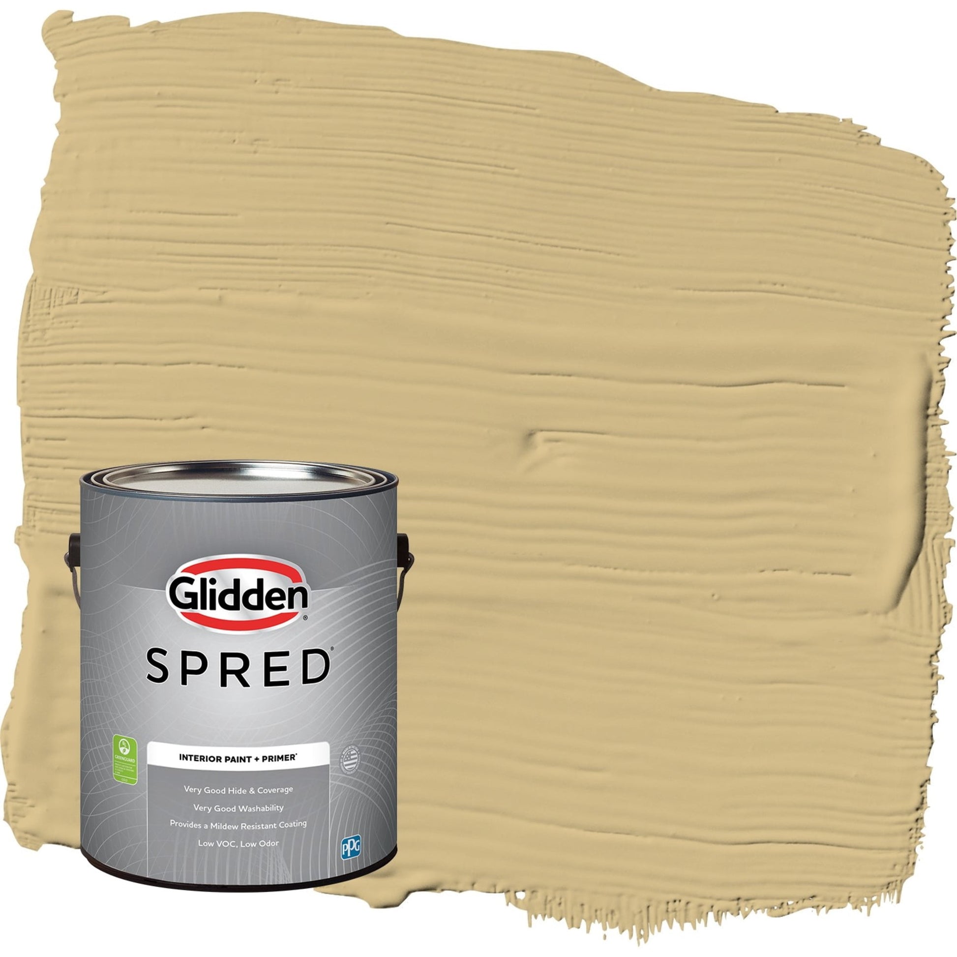 Glidden Spred Appalachian Trail / Yellow, Flat Interior Paint with Primer, 1 Gallon