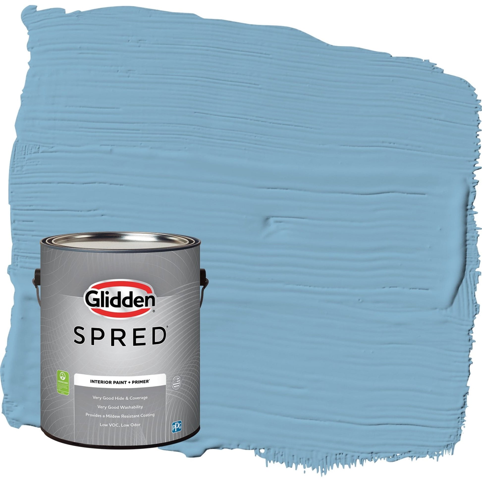Glidden Spred Arabella / Blue, Semi-Gloss Interior Paint with Primer, 1 Gallon