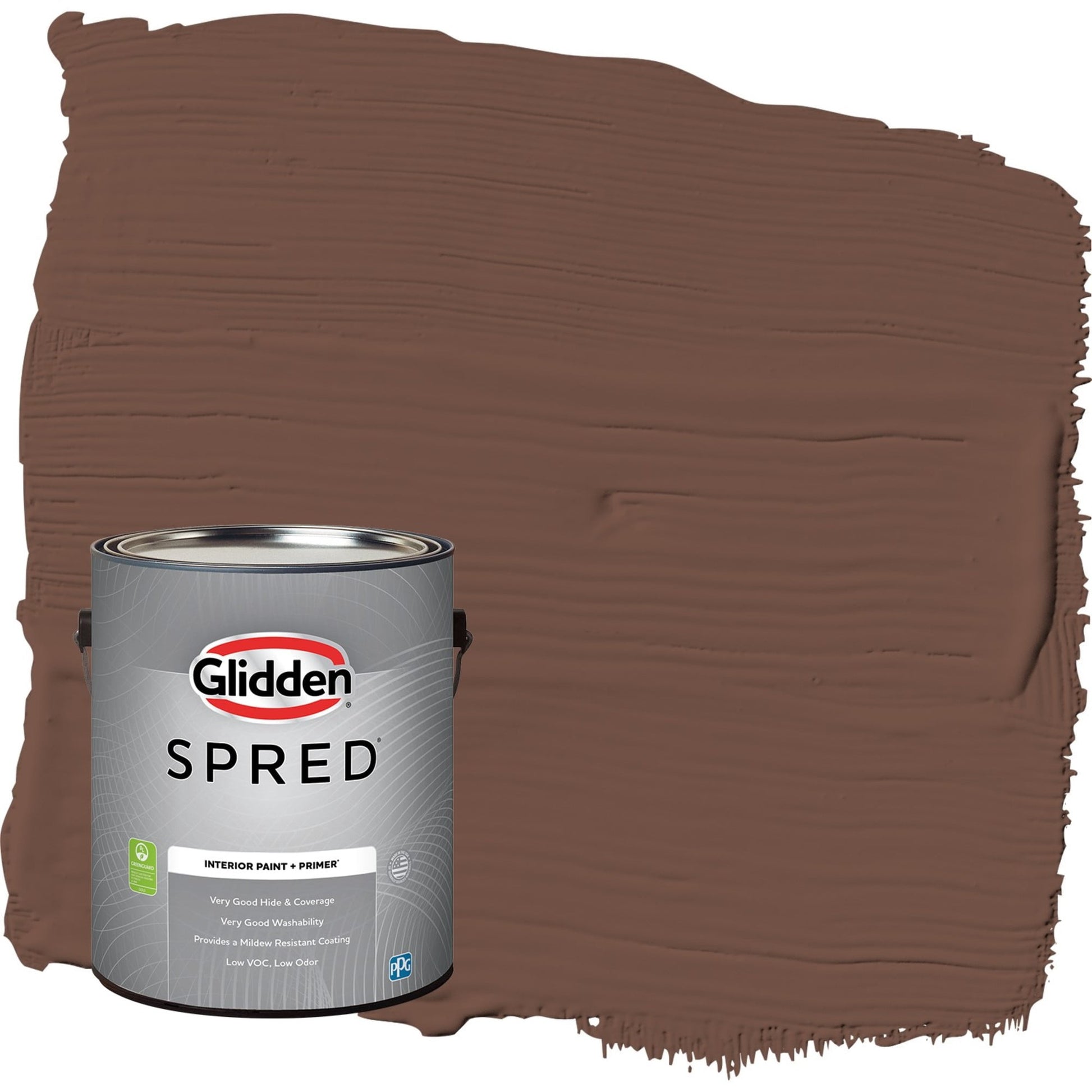 Glidden Spred Bigfoot / Brown, Eggshell Interior Paint with Primer, 1 Gallon