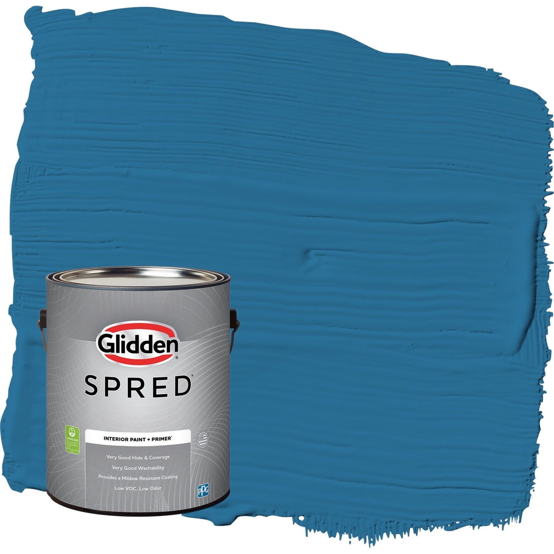 Glidden Spred Blue Oasis / Blue, Flat Interior Paint with Primer, 1 Gallon