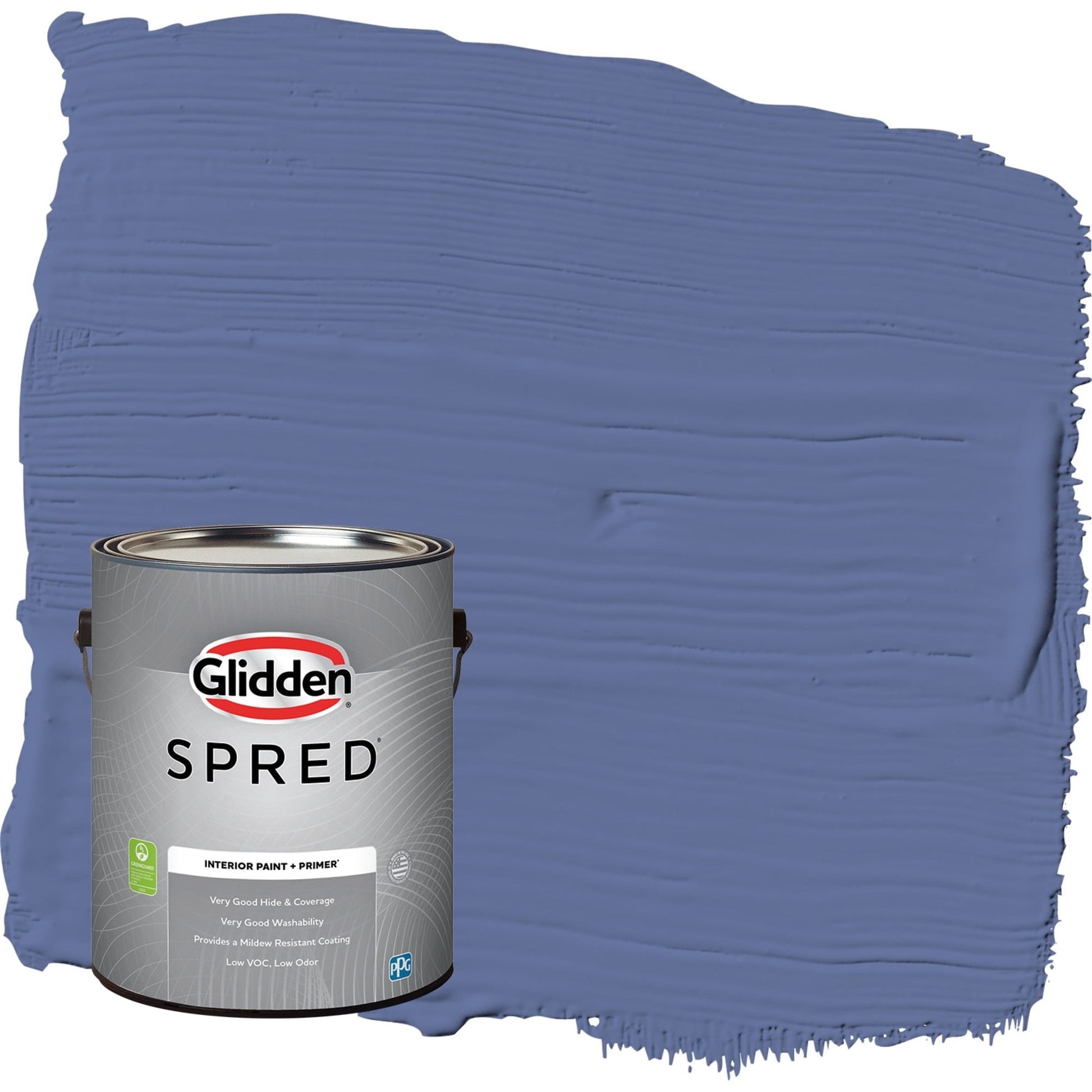 Glidden Spred Blueberry Patch / Blue, Eggshell Interior Paint with Primer, 1 Gallon