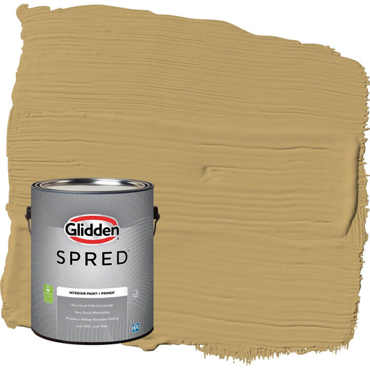 Glidden Spred Buffalo Hide / Yellow, Semi-Gloss Interior Paint with Primer, 1 Gallon
