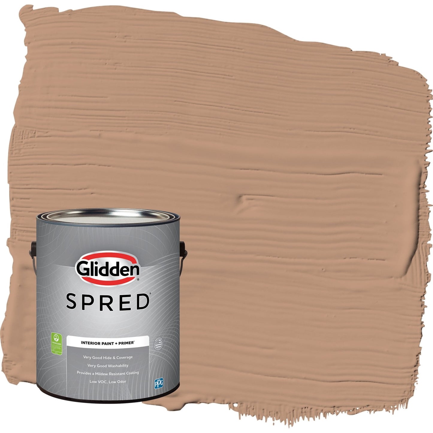 Glidden Spred Cool Clay / Beige, Semi-Gloss Interior Paint with Primer, 1 Gallon