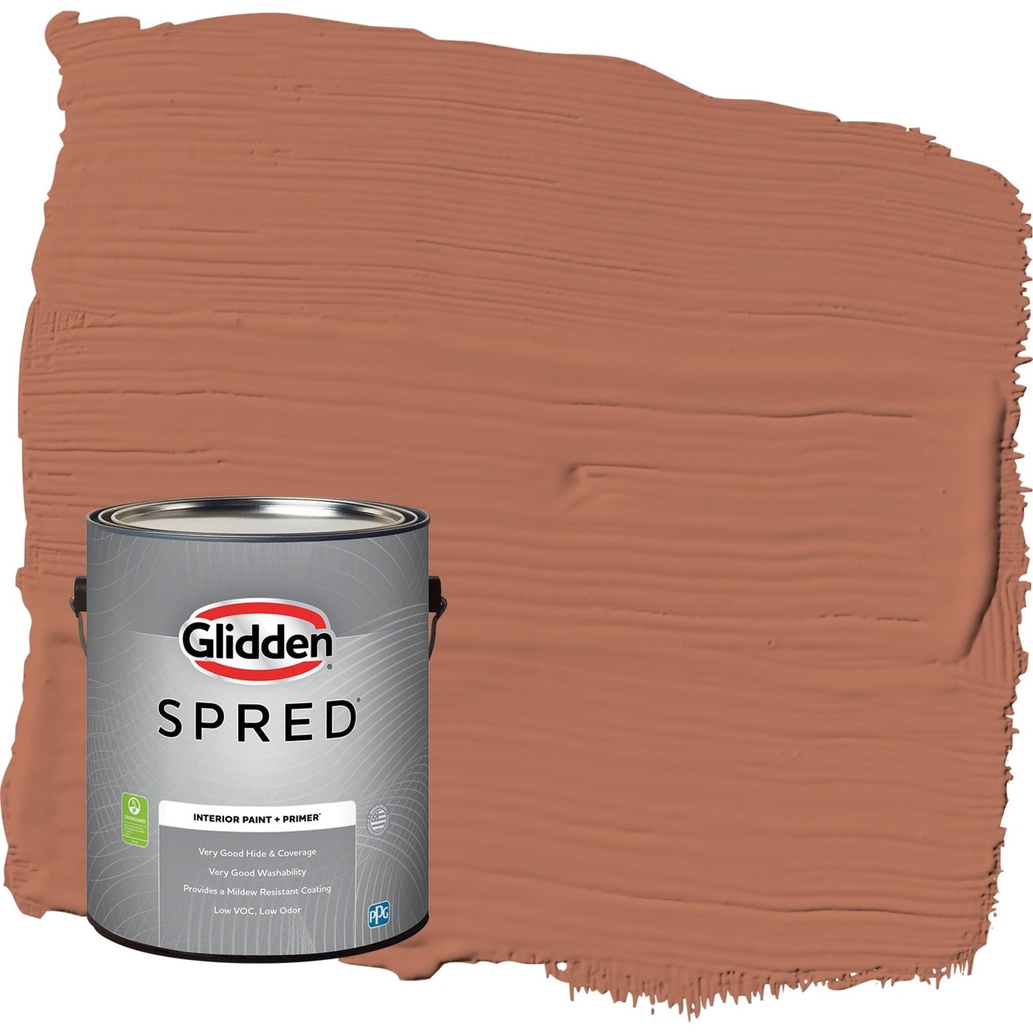 Glidden Spred Copper Beech / Orange, Eggshell Interior Paint with Primer, 1 Gallon