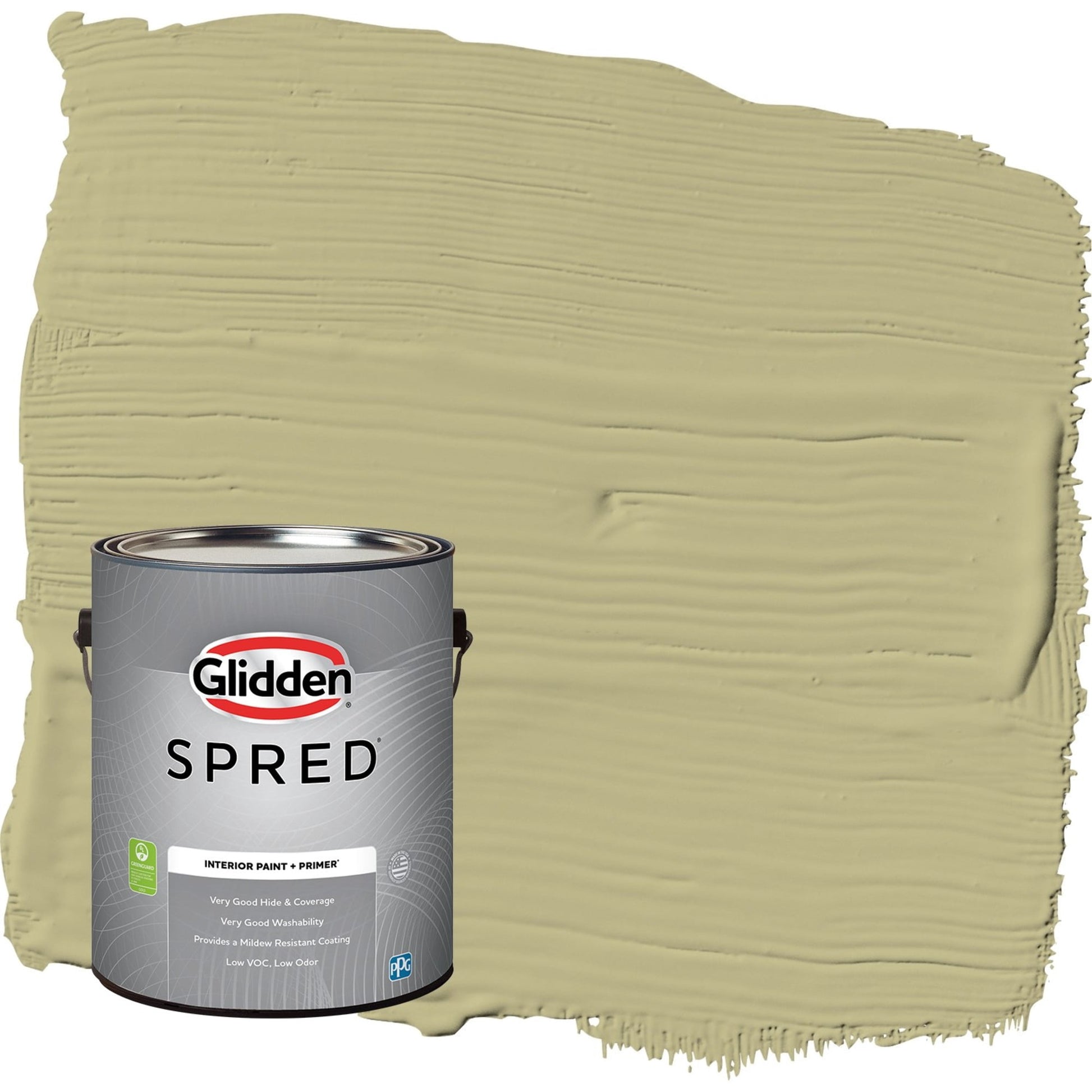 Glidden Spred Cress Green / Green, Flat Interior Paint with Primer, 1 Gallon