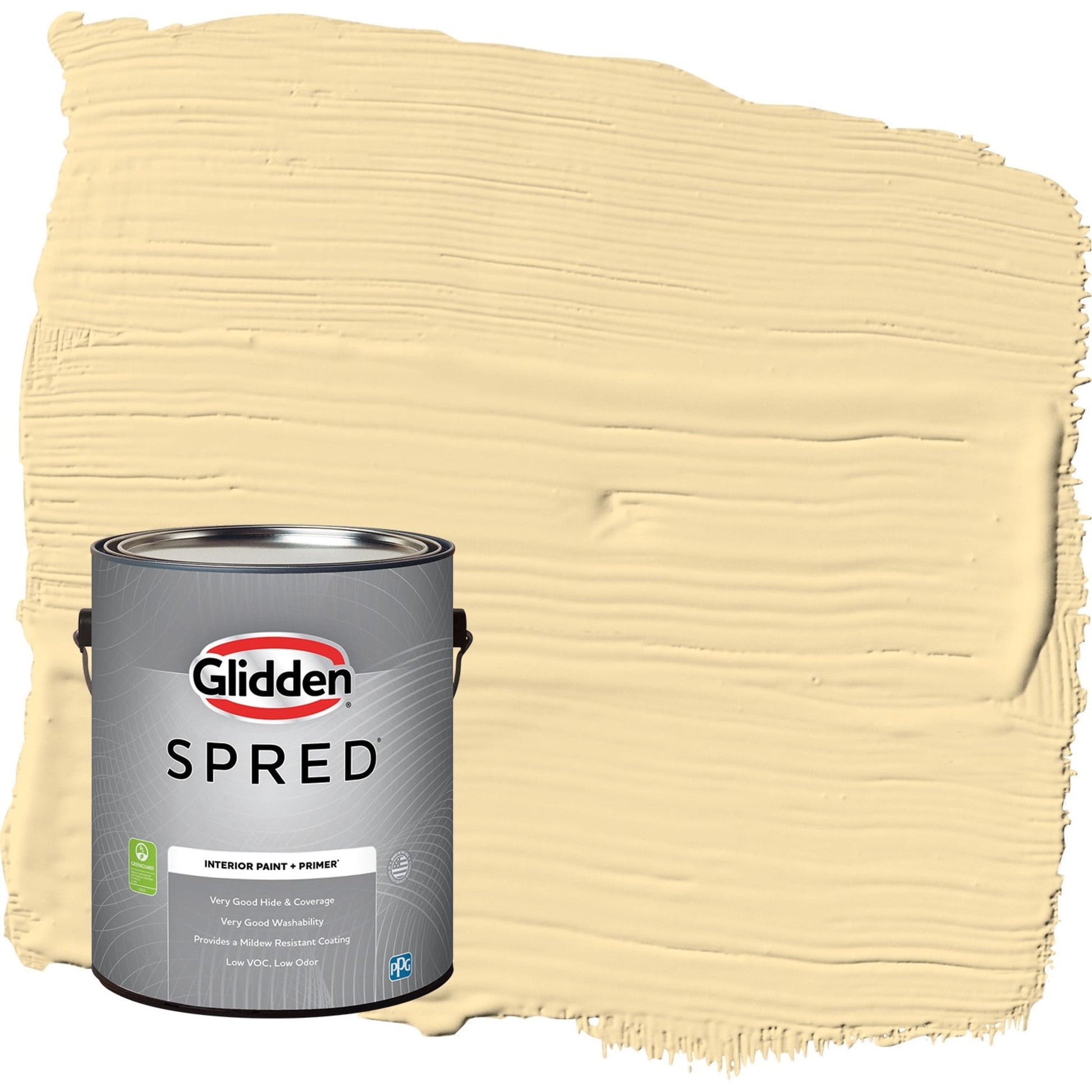 Glidden Spred Dusty Yellow / Yellow, Eggshell Interior Paint with Primer, 1 Gallon