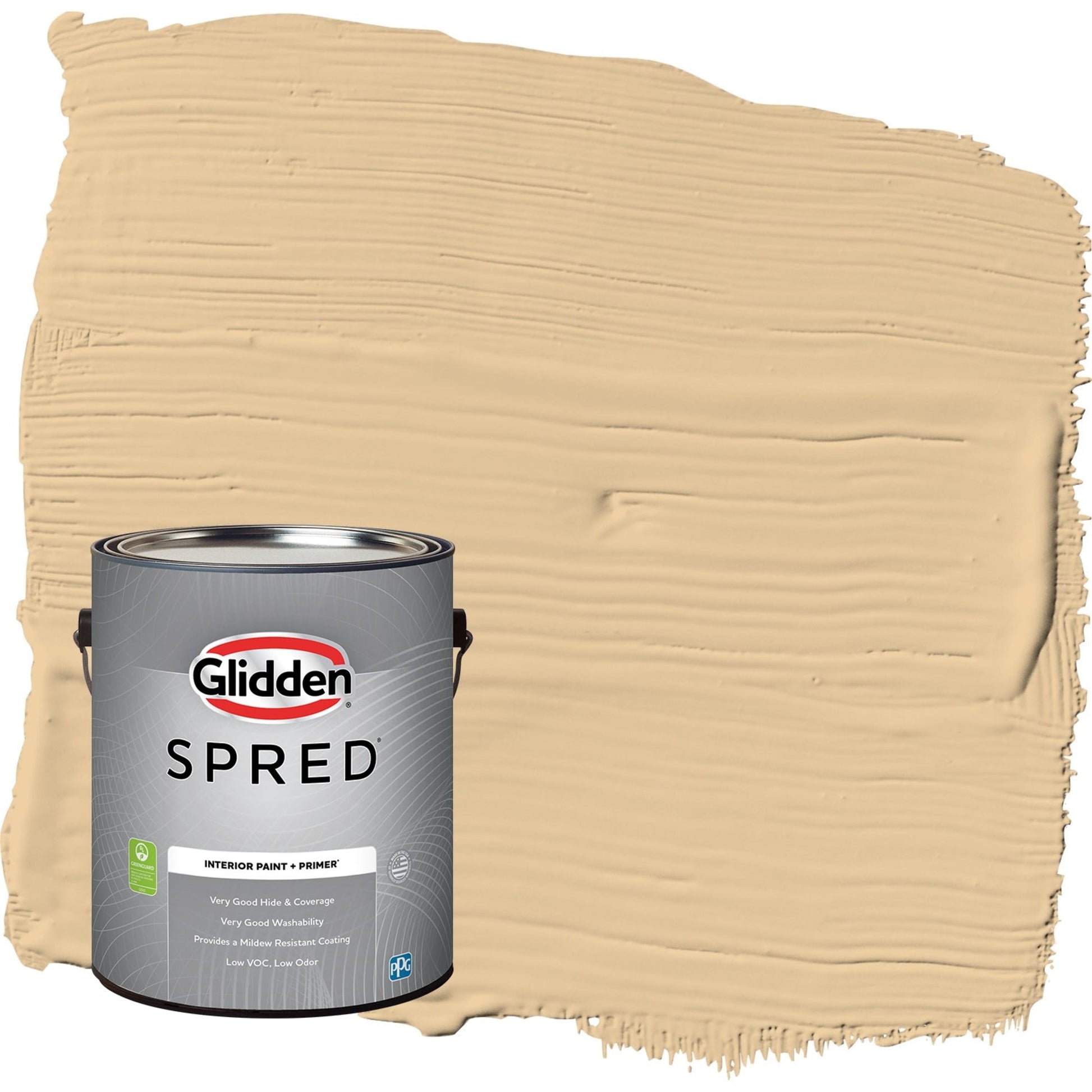 Glidden Spred Faint Fawn / Yellow, Semi-Gloss Interior Paint with Primer, 1 Gallon