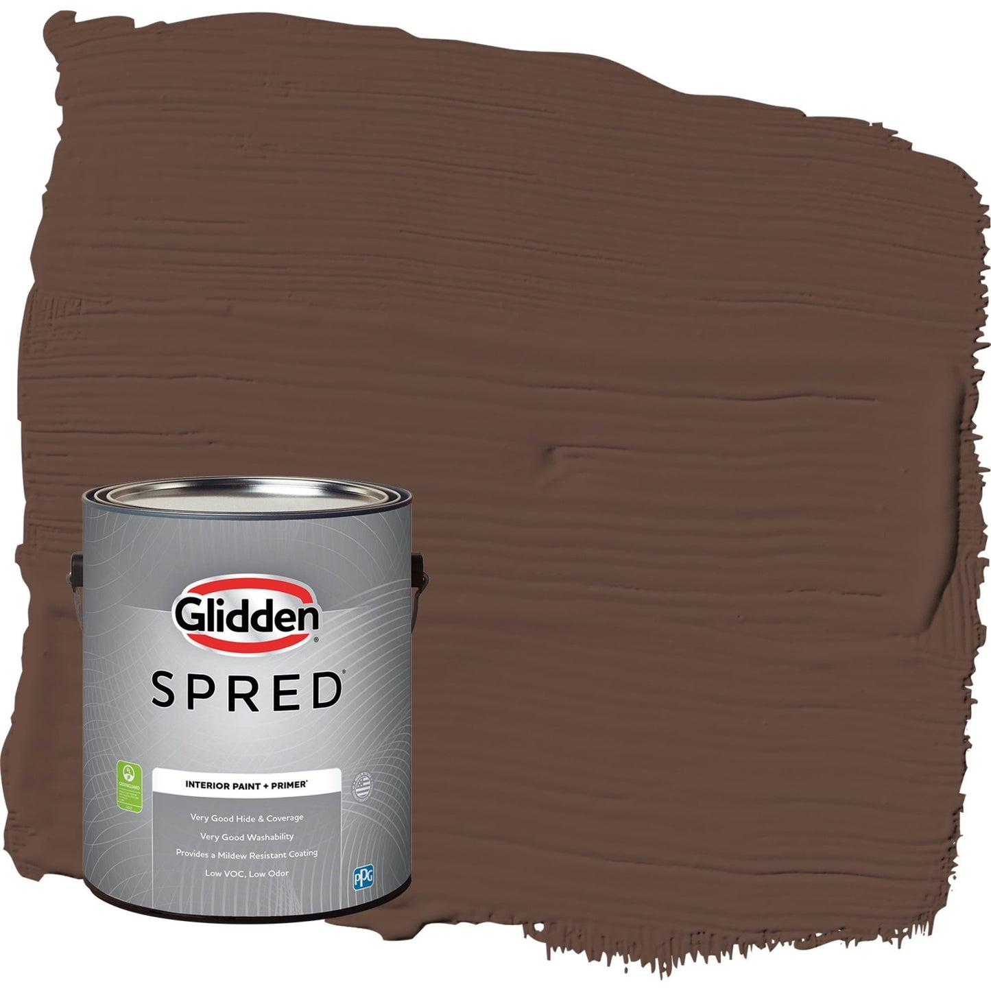 Glidden Spred Fudge / Brown, Eggshell Interior Paint with Primer, 1 Gallon