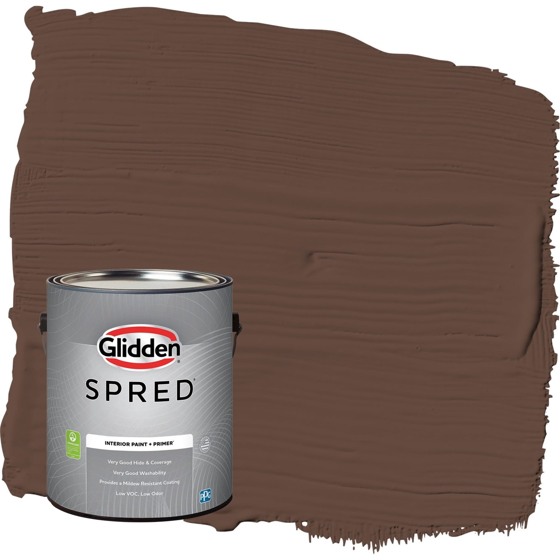 Glidden Spred Fudge / Brown, Flat Interior Paint with Primer, 1 Gallon