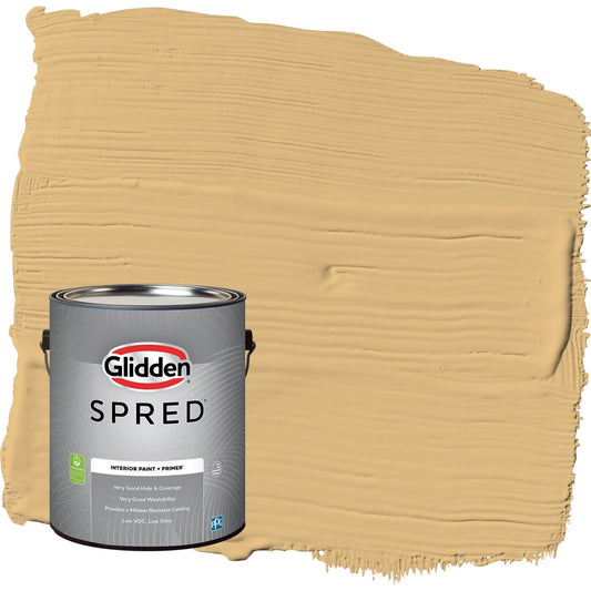 Glidden Spred Honey Bunny / Yellow, Eggshell Interior Paint with Primer, 1 Gallon