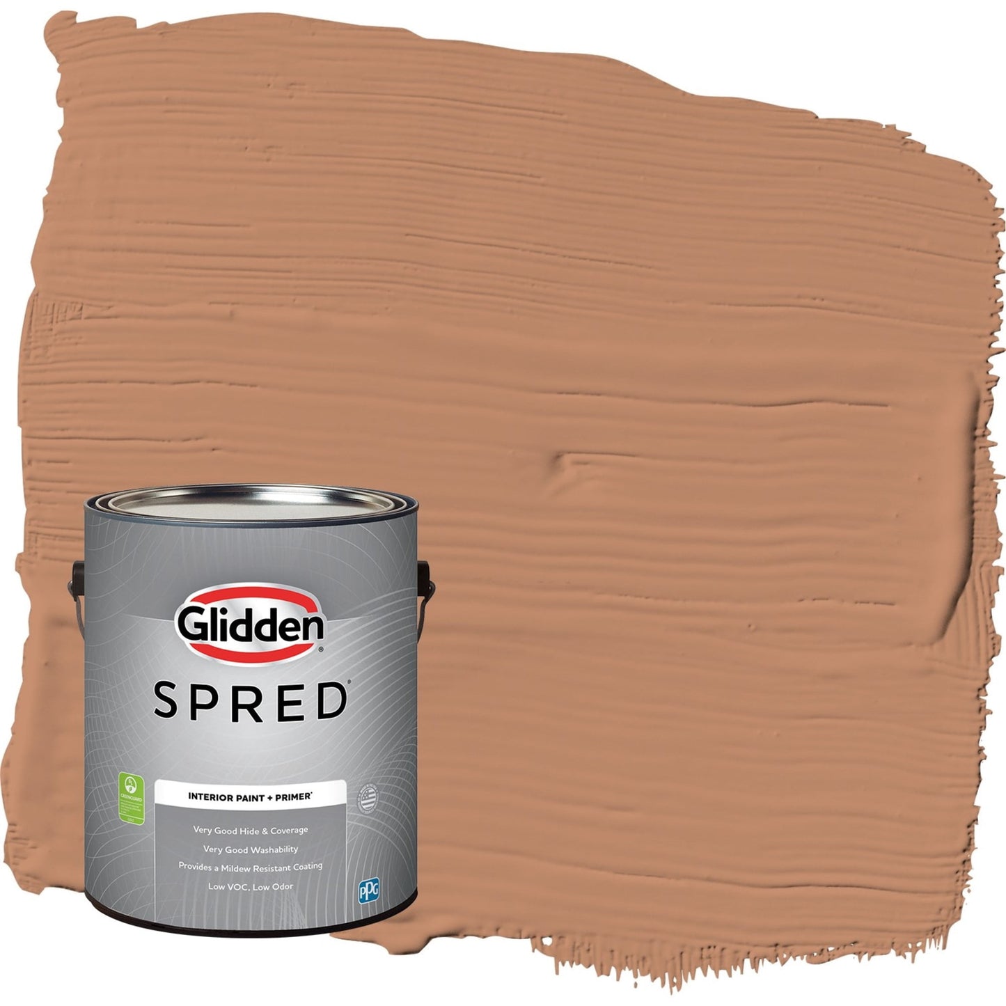 Glidden Spred Honey Graham / Orange, Flat Interior Paint with Primer, 1 Gallon