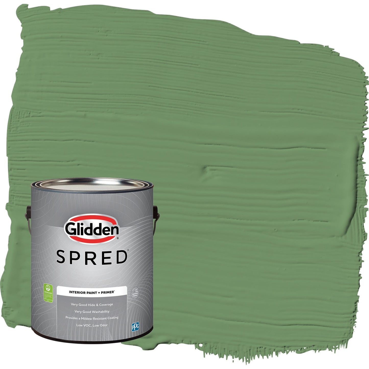 Glidden Spred Moss Ring / Green, Eggshell Interior Paint with Primer, 1 Gallon