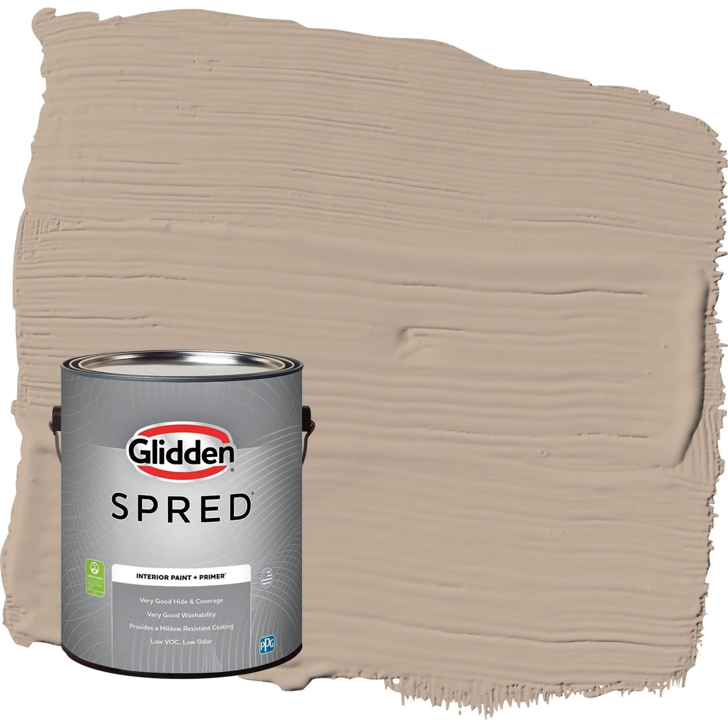 Glidden Spred Notorious / Brown, Flat Interior Paint with Primer, 1 Gallon
