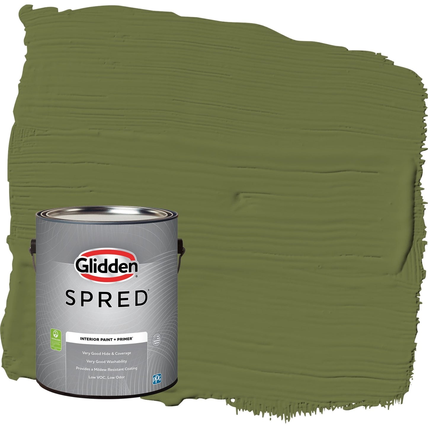 Glidden Spred Oakmoss / Green, Semi-Gloss Interior Paint with Primer, 1 Gallon