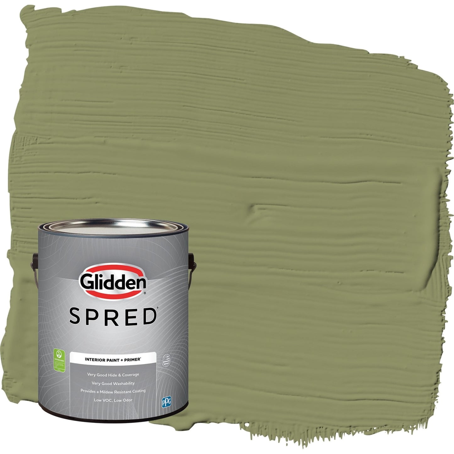 Glidden Spred Paid in Full / Green, Eggshell Interior Paint with Primer, 1 Gallon