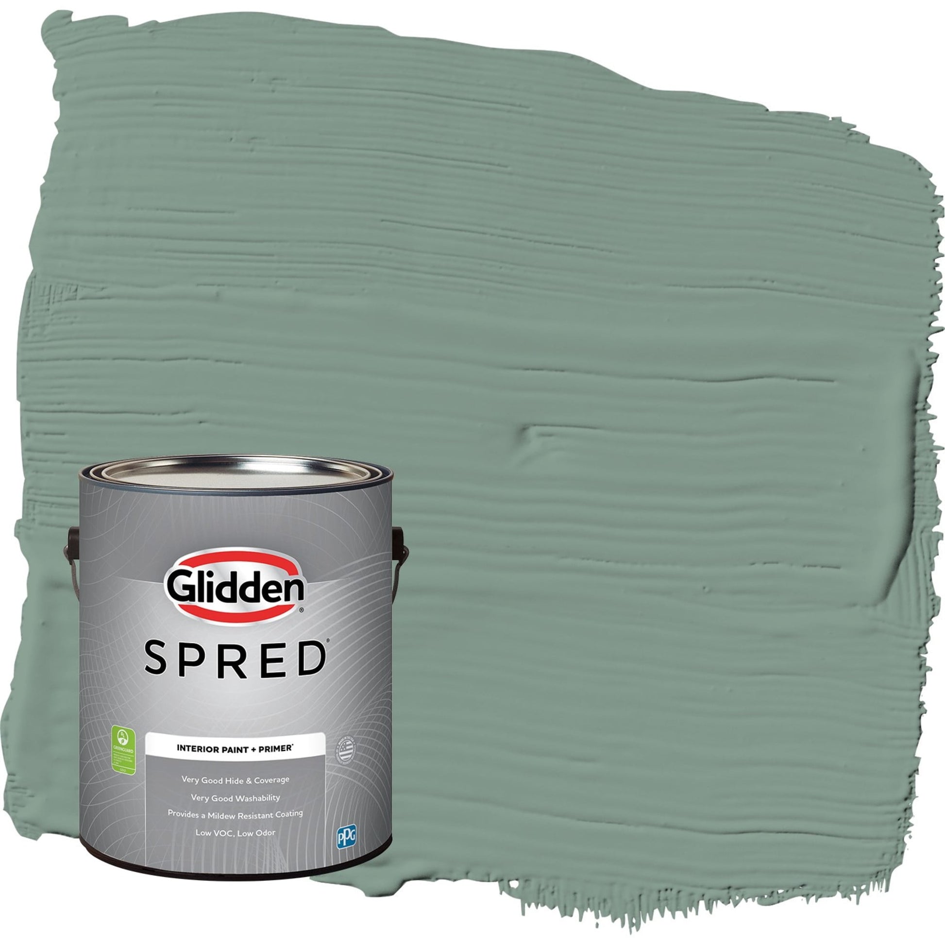 Glidden Spred Paradise Found / Green, Semi-Gloss Interior Paint with Primer, 1 Gallon