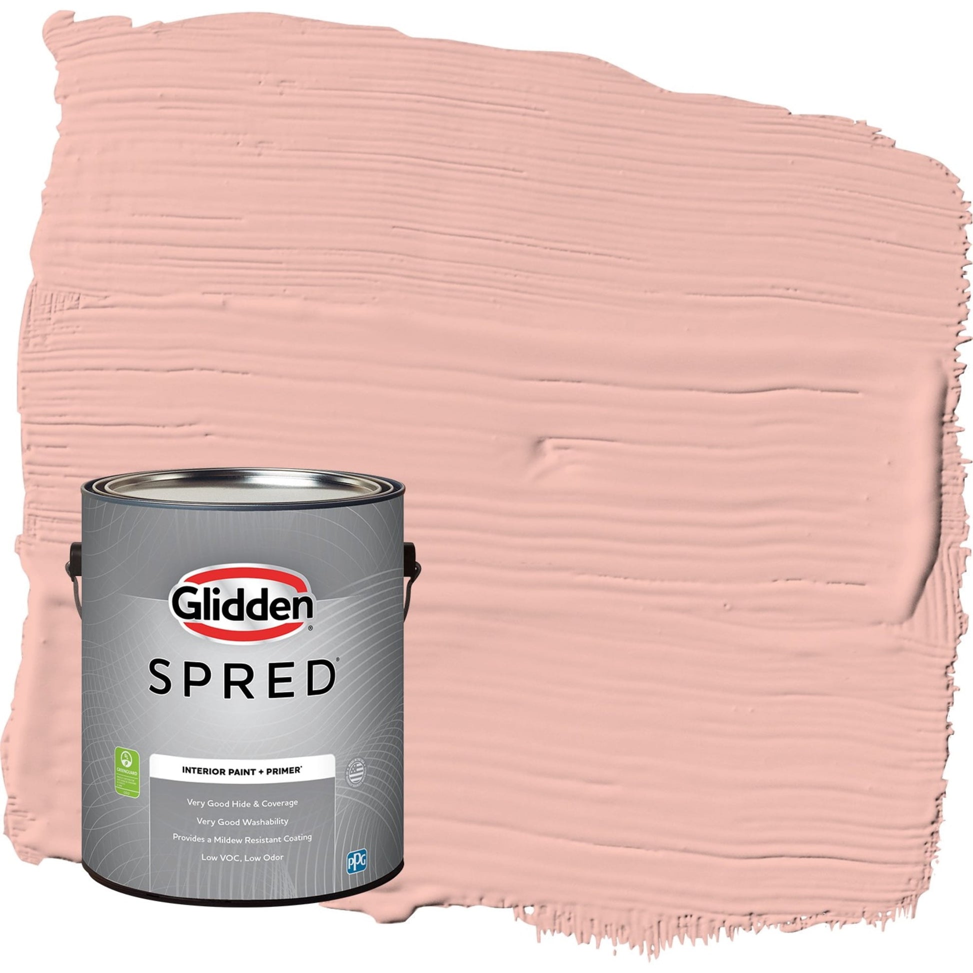 Glidden Spred Peach Beige / Red, Semi-Gloss Interior Paint with Primer, 1 Gallon