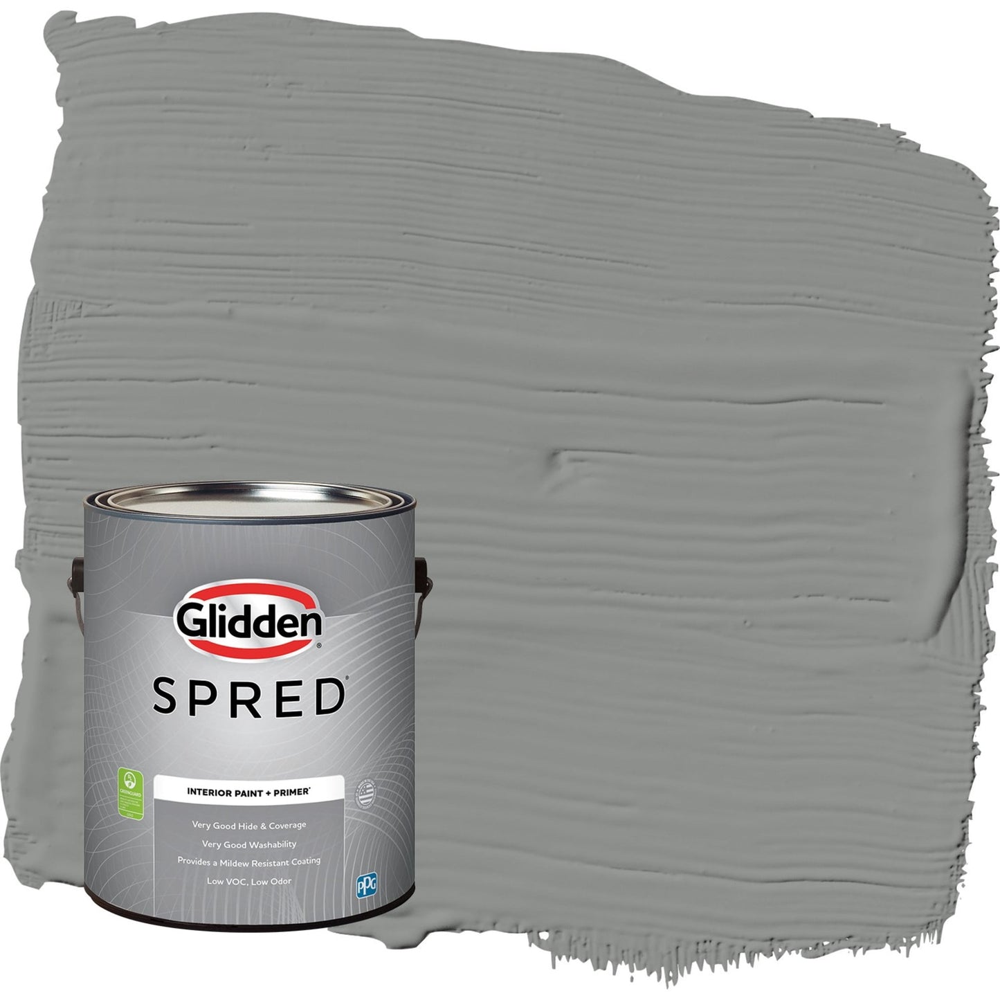 Glidden Spred Phoenix Fossil / Gray, Semi-Gloss Interior Paint with Primer, 1 Gallon