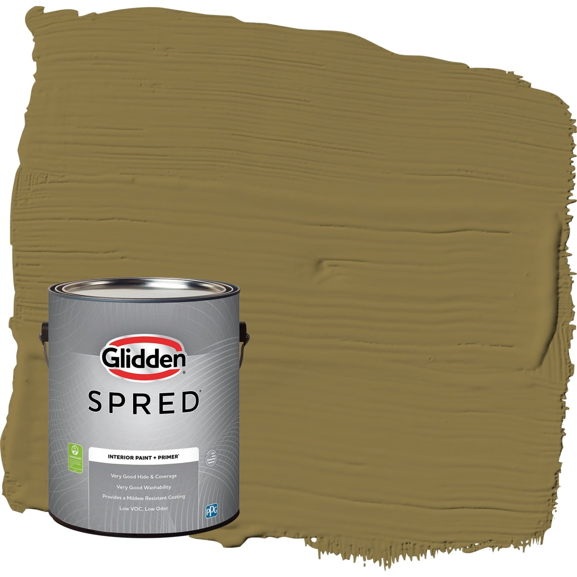 Glidden Spred Pickled Okra / Green, Flat Interior Paint with Primer, 1 Gallon