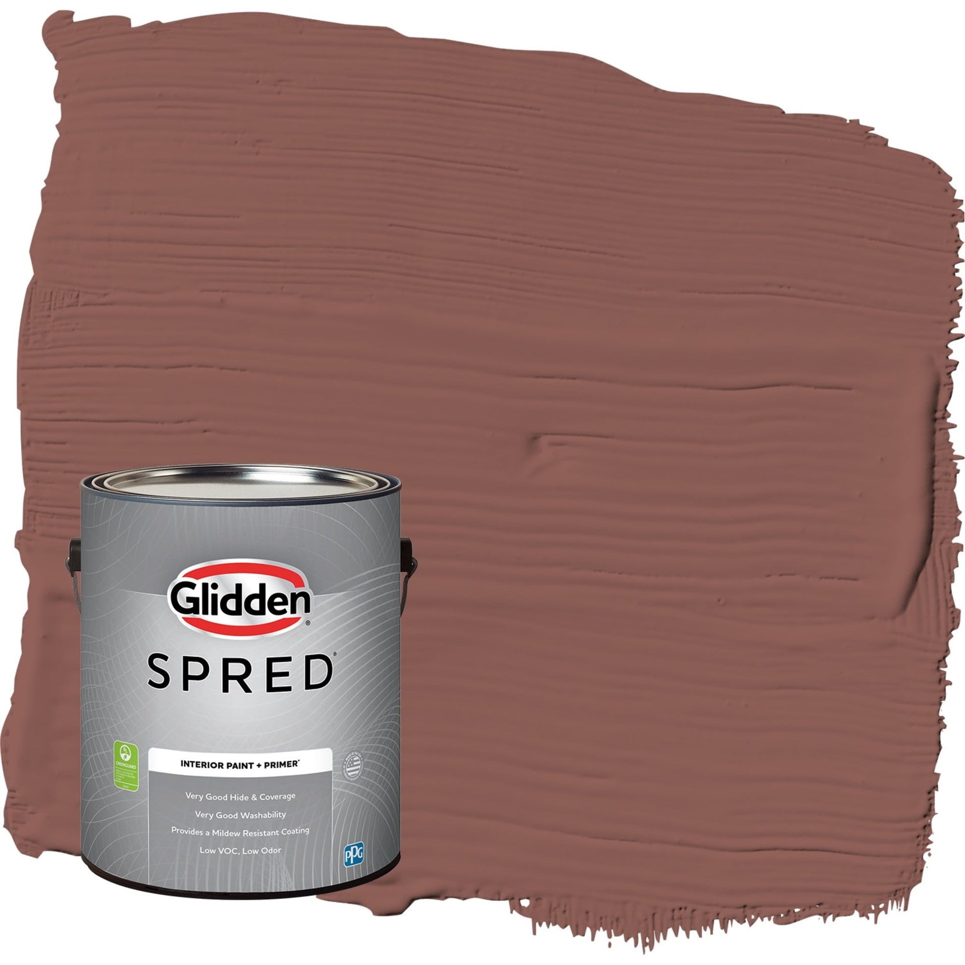 Glidden Spred Raspberry Truffle / Red, Flat Interior Paint with Primer, 1 Gallon