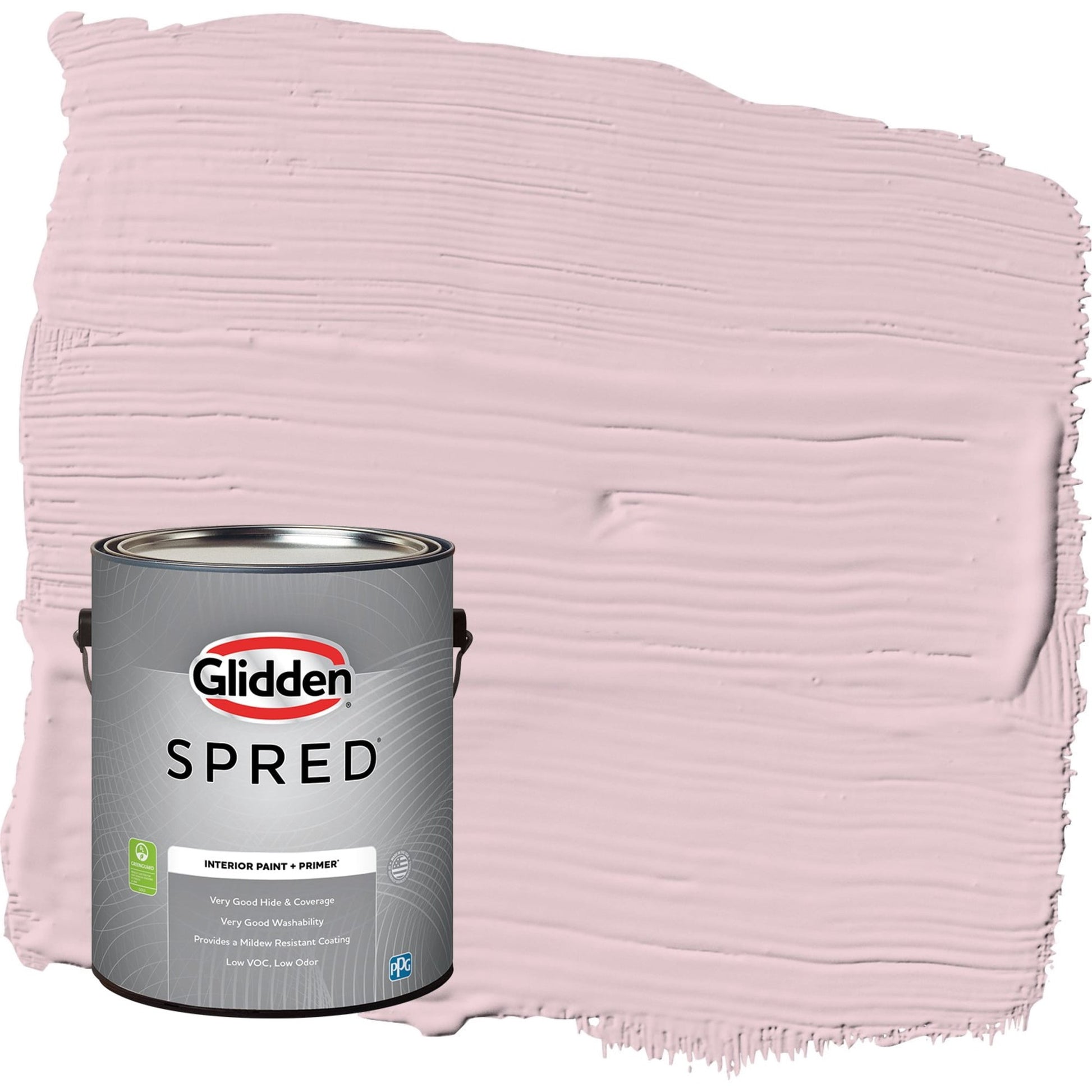 Glidden Spred Rose Cloud / Pink, Flat Interior Paint with Primer, 1 Gallon