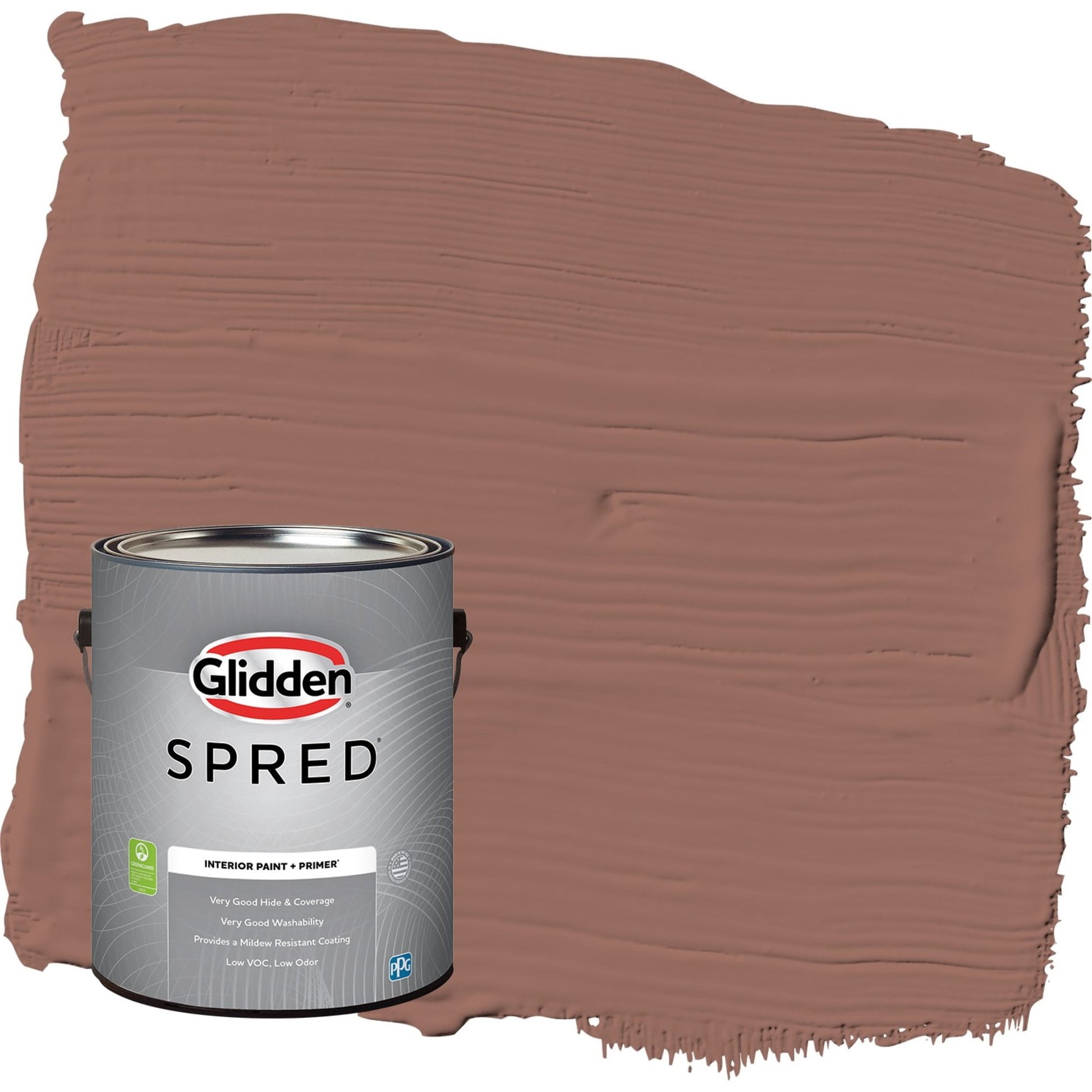 Glidden Spred Safari Brown / Brown, Flat Interior Paint with Primer, 1 Gallon