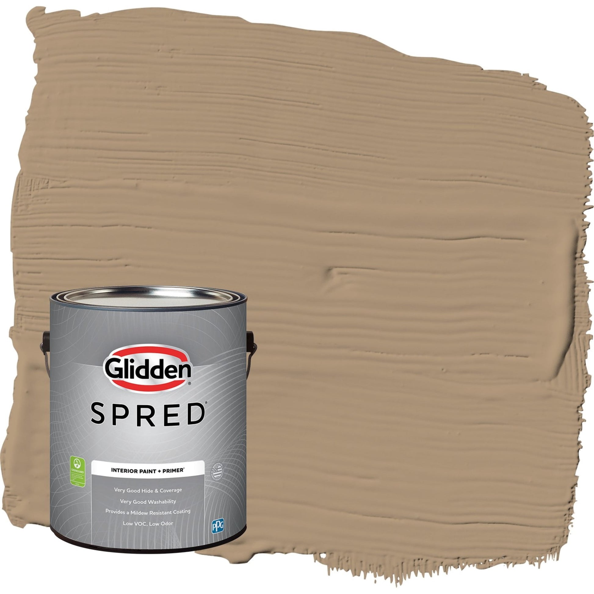 Glidden Spred Sauteed Mushroom / Beige, Eggshell Interior Paint with Primer, 1 Gallon