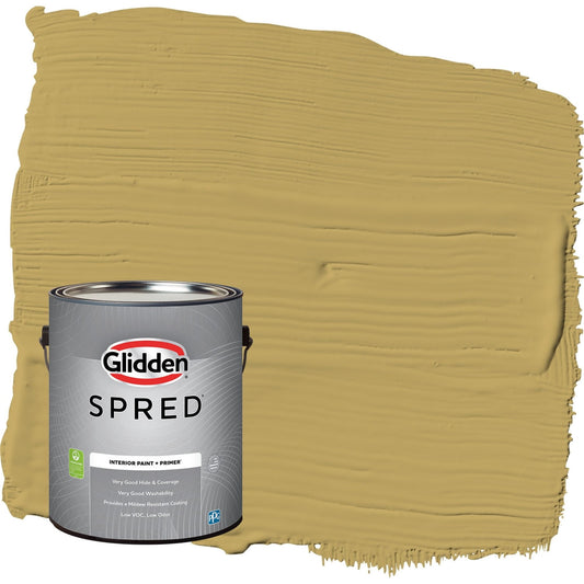 Glidden Spred Shutter Bug / Yellow, Eggshell Interior Paint with Primer, 1 Gallon