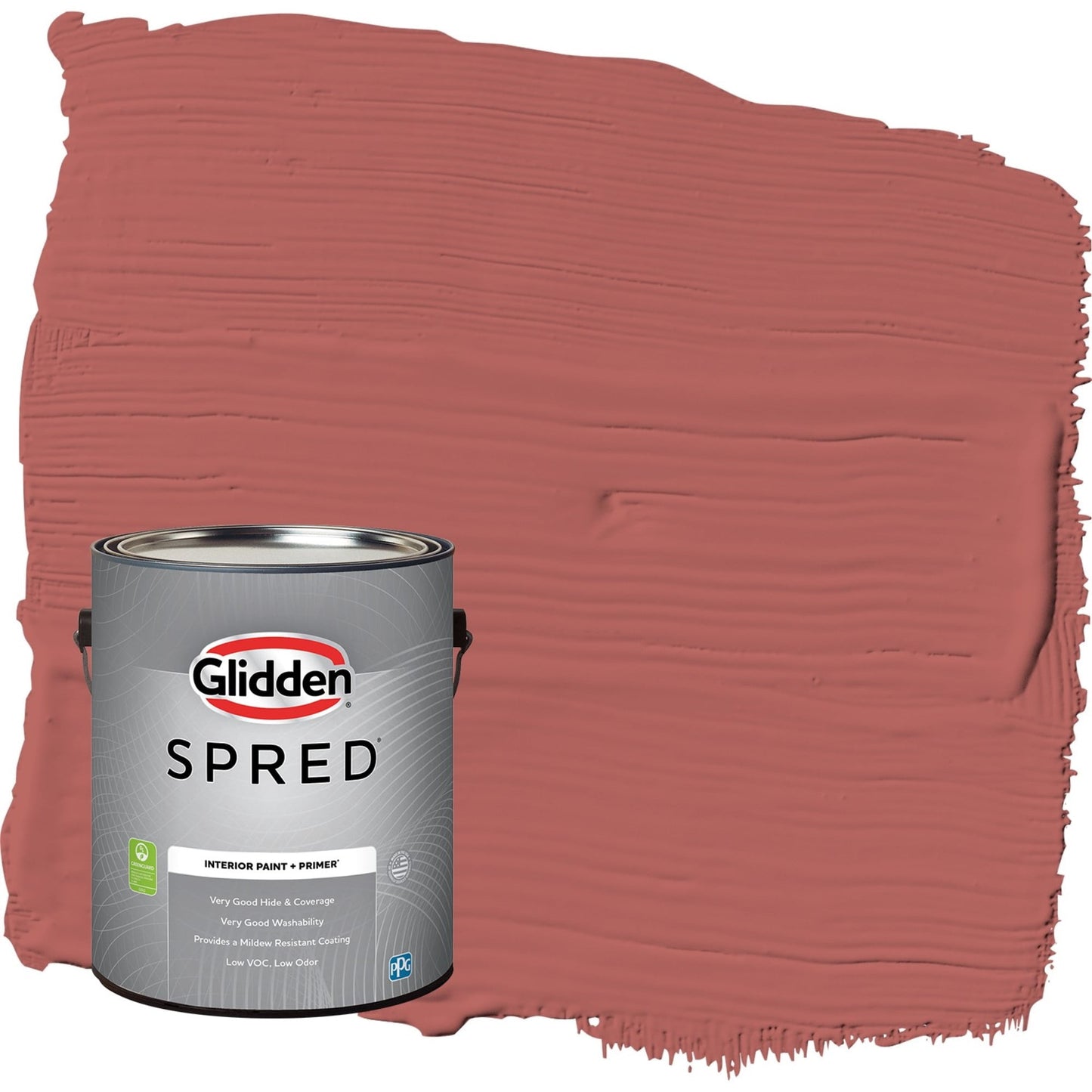 Glidden Spred Sienna Red / Red, Flat Interior Paint with Primer, 1 Gallon
