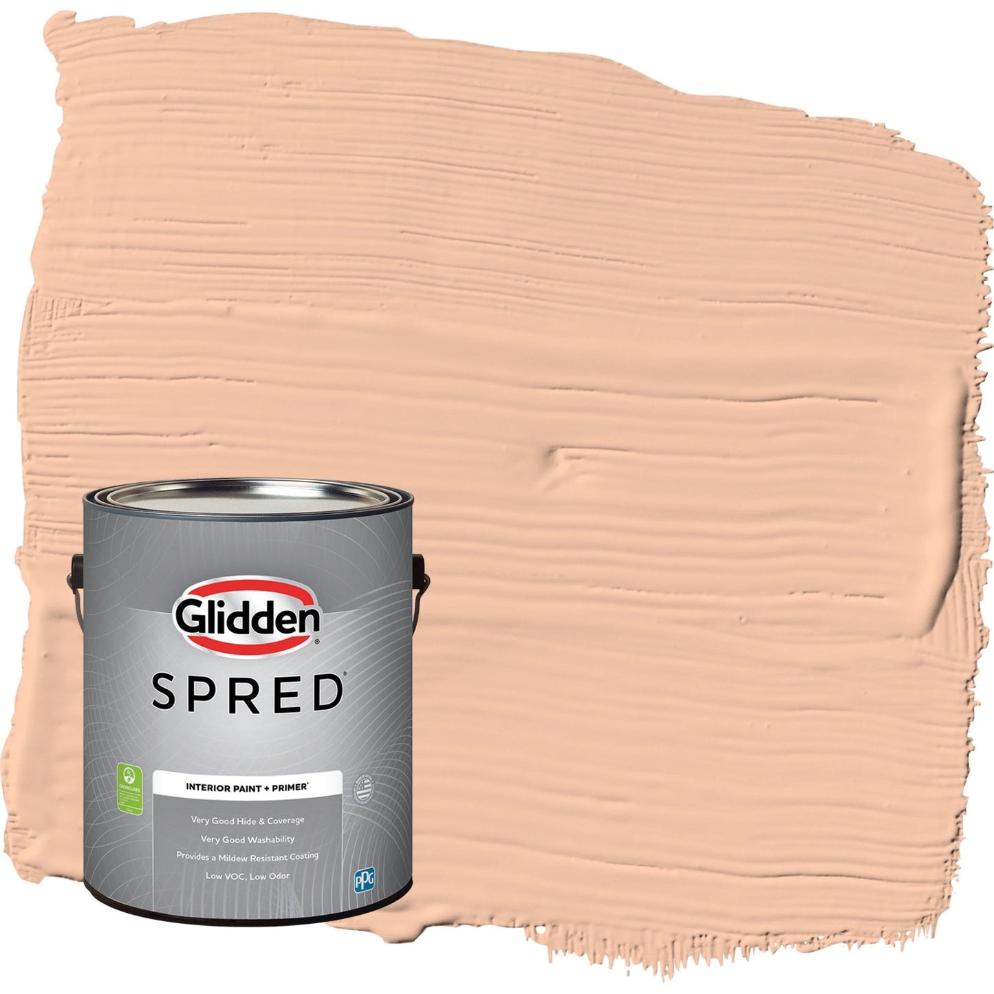 Glidden Spred Siesta / Orange Flat Interior Paint with Primer, 1 Gallon