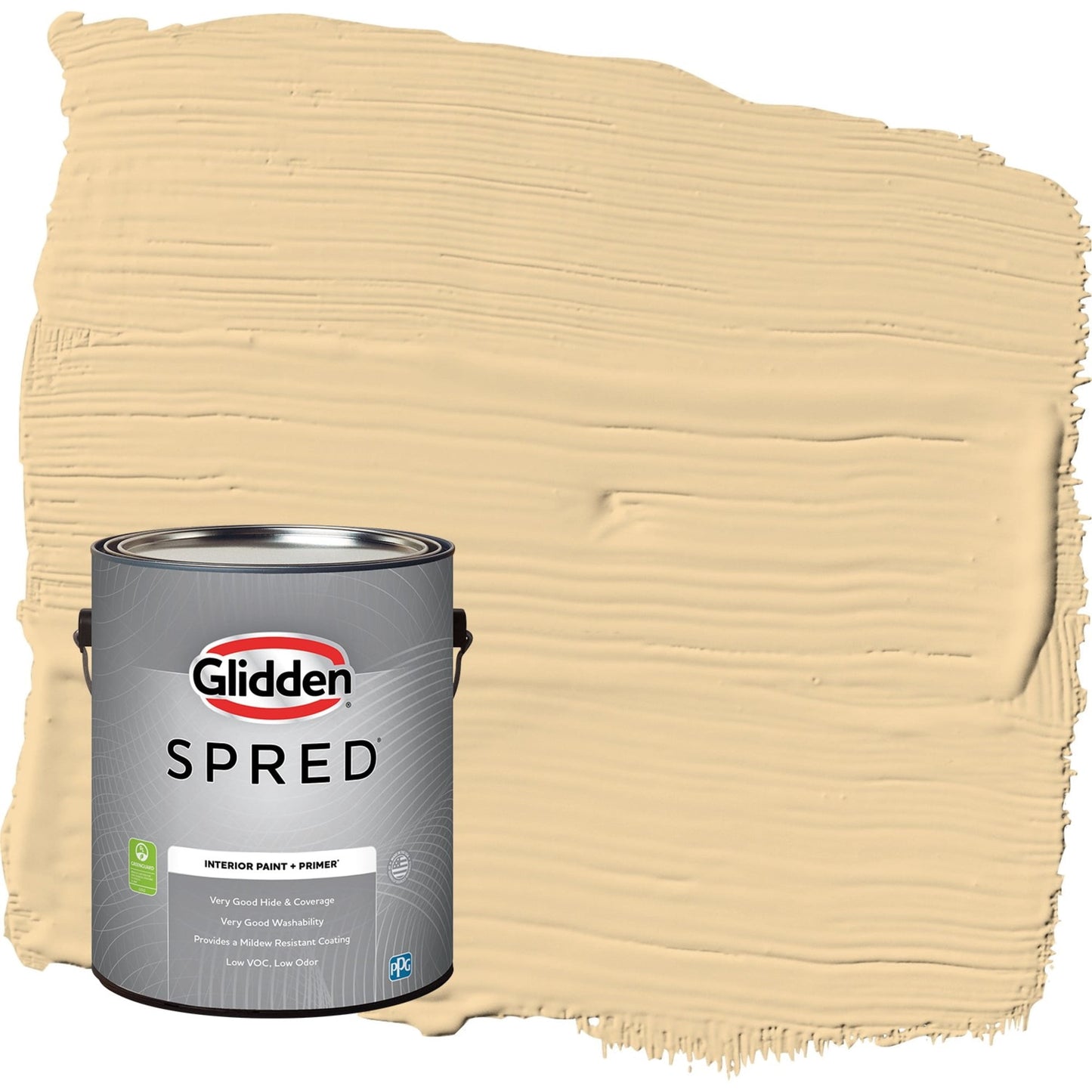 Glidden Spred Spice is Nice / Yellow, Flat Interior Paint with Primer, 1 Gallon